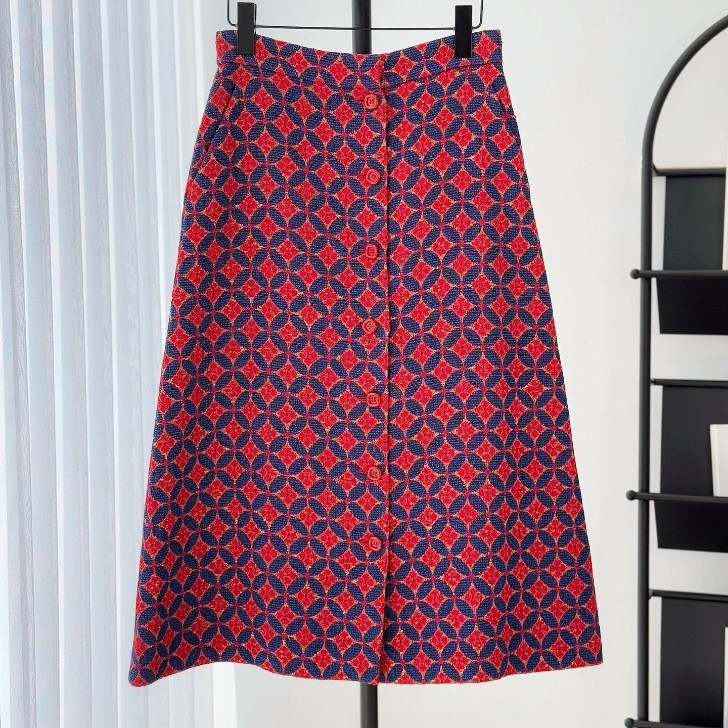 Gucci Gucci Geometric Pattern Tweed Skirt Size 40 Size 27" / US 4 / IT 40 - 5 Thumbnail