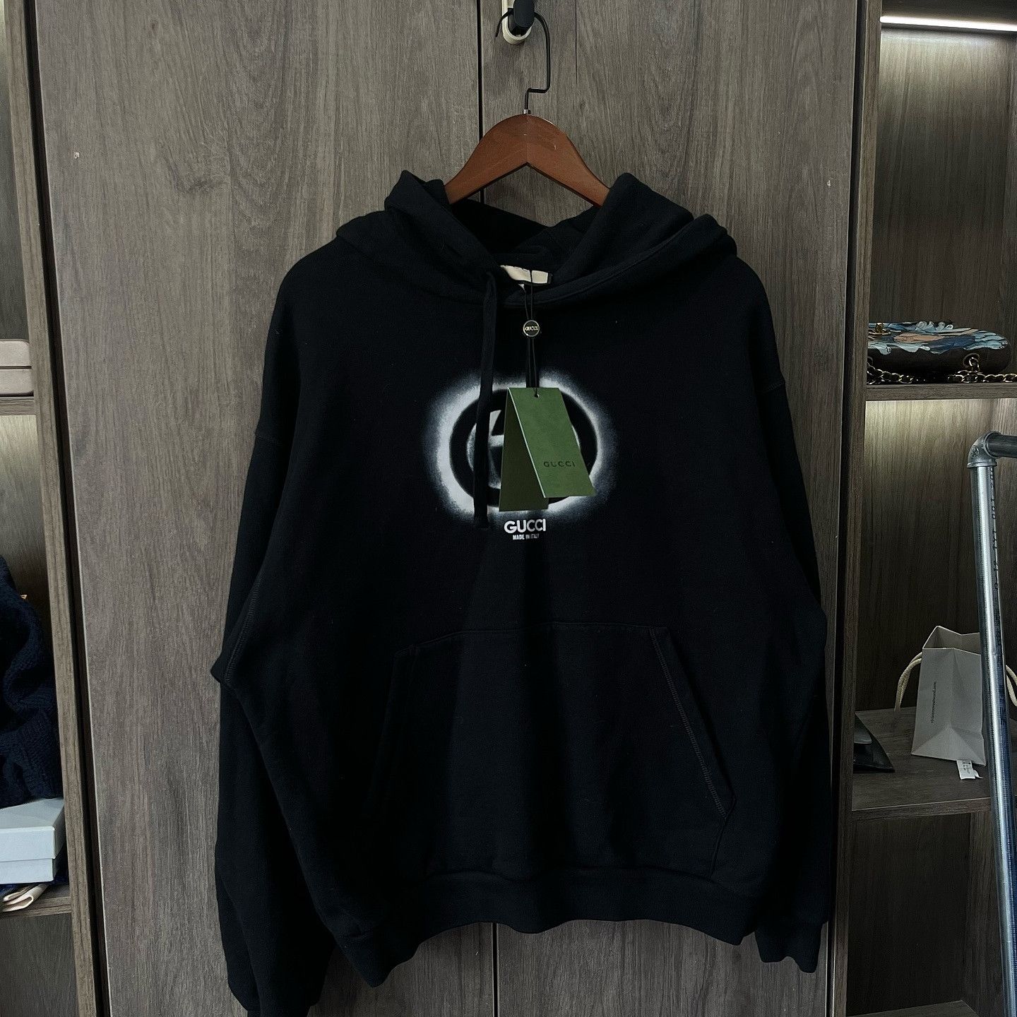 Gucci Gucci Logo Print Hoodie Size M Size US M / EU 48-50 / 2 - 5 Thumbnail