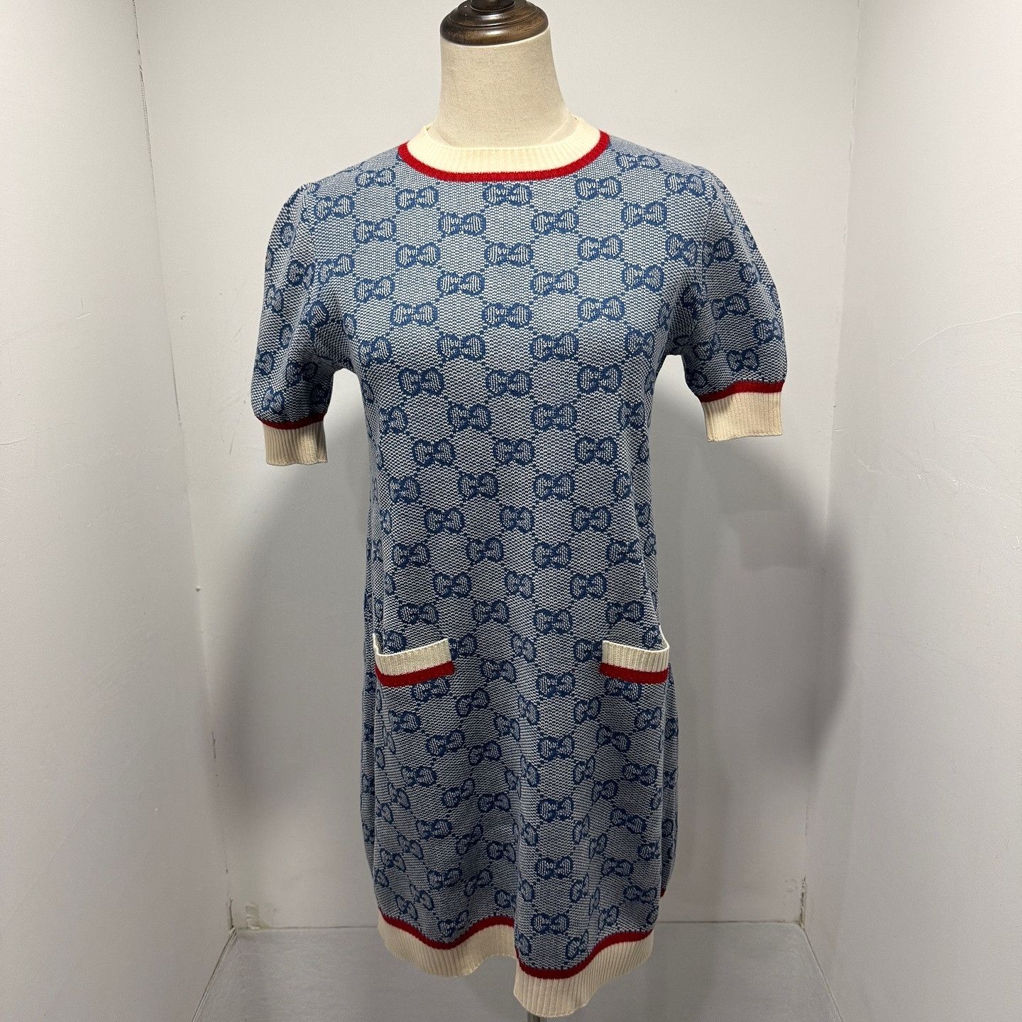 Gucci Gucci GG Jacquard Knit Mini Dress Size XXS Size XXS / US 00 / IT 34 - 6 Thumbnail