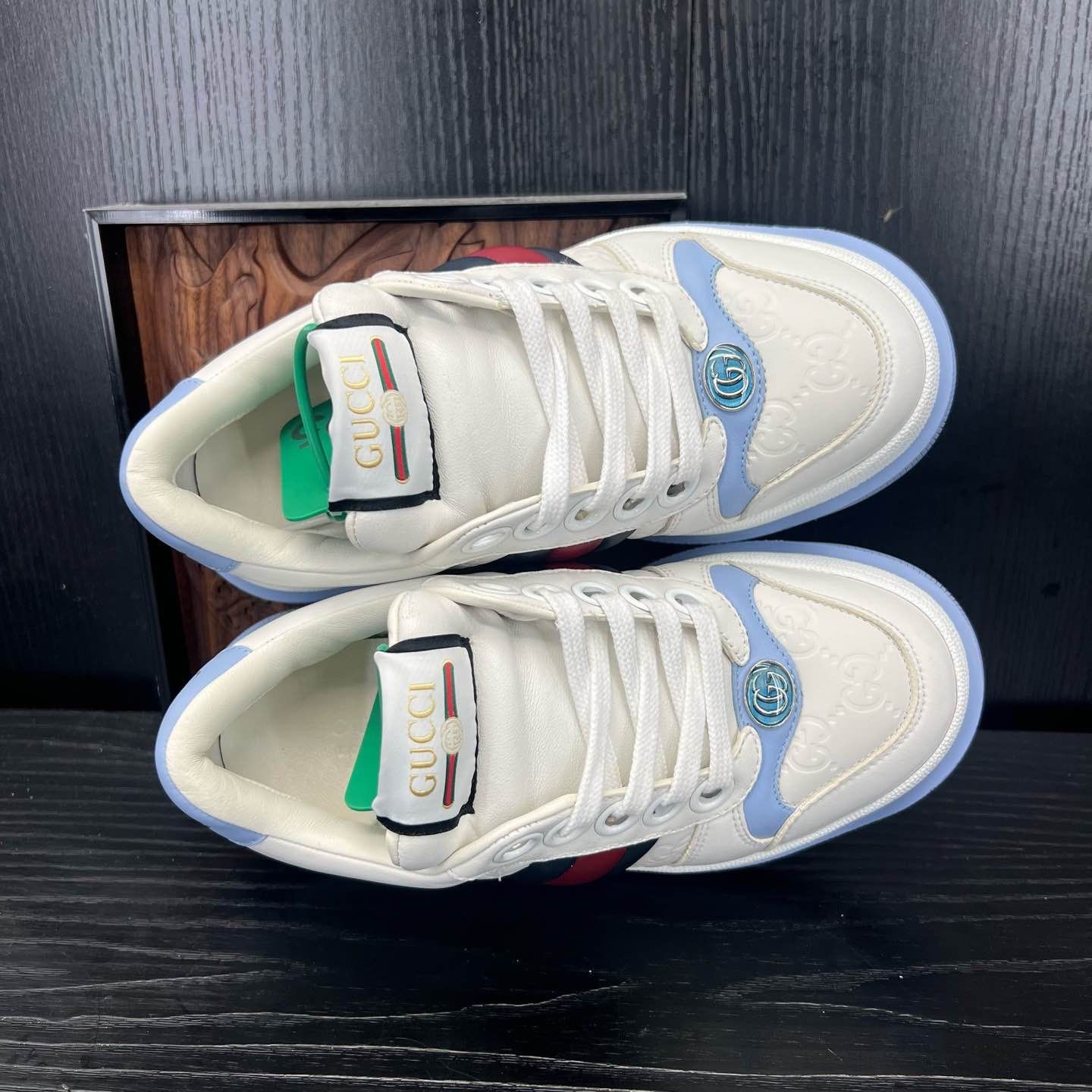 Gucci Gucci Screener Leather Low-Top Sneakers Size 34.5 Size US 4.5 / IT 34.5 - 9 Thumbnail