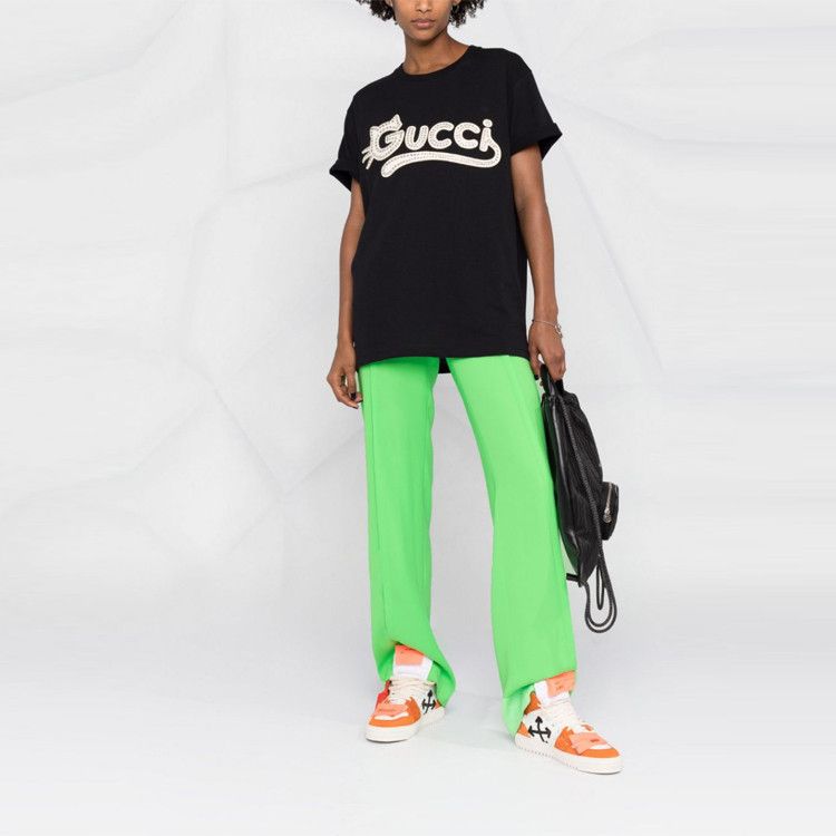 Gucci Gucci Rhinestone Graphic T-Shirt Size S Size S / US 4 / IT 40 - 6 Thumbnail
