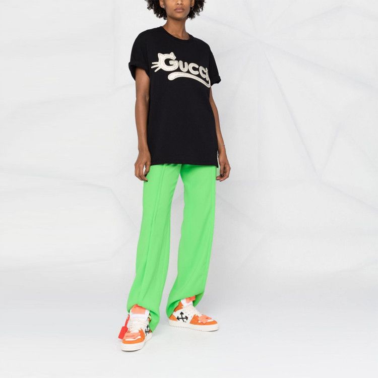 Gucci Gucci Rhinestone Graphic T-Shirt Size S Size S / US 4 / IT 40 - 8 Thumbnail