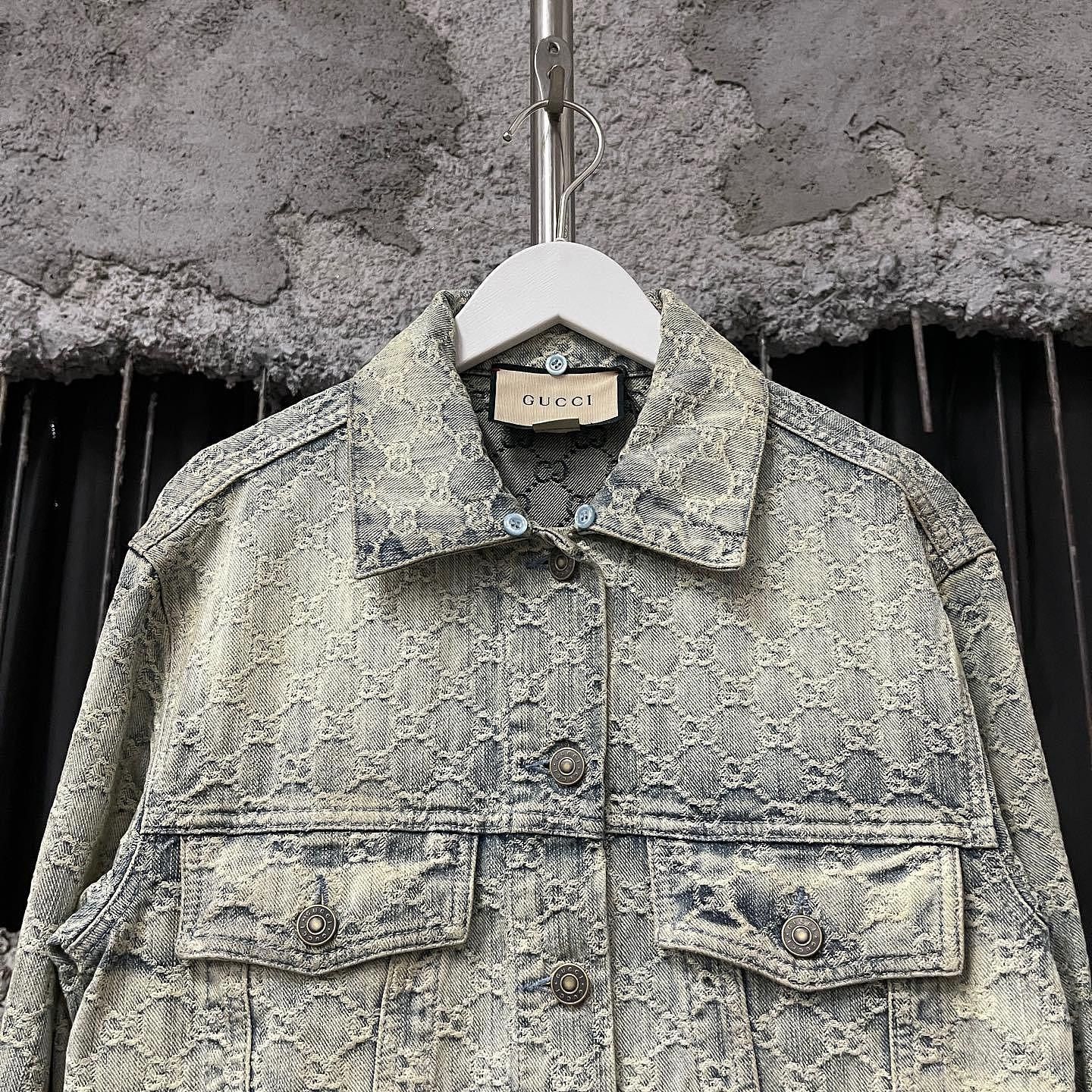 Gucci Gucci GG Monogram Denim Jacket Size 36 Size XS / US 0-2 / IT 36-38 - 5 Thumbnail