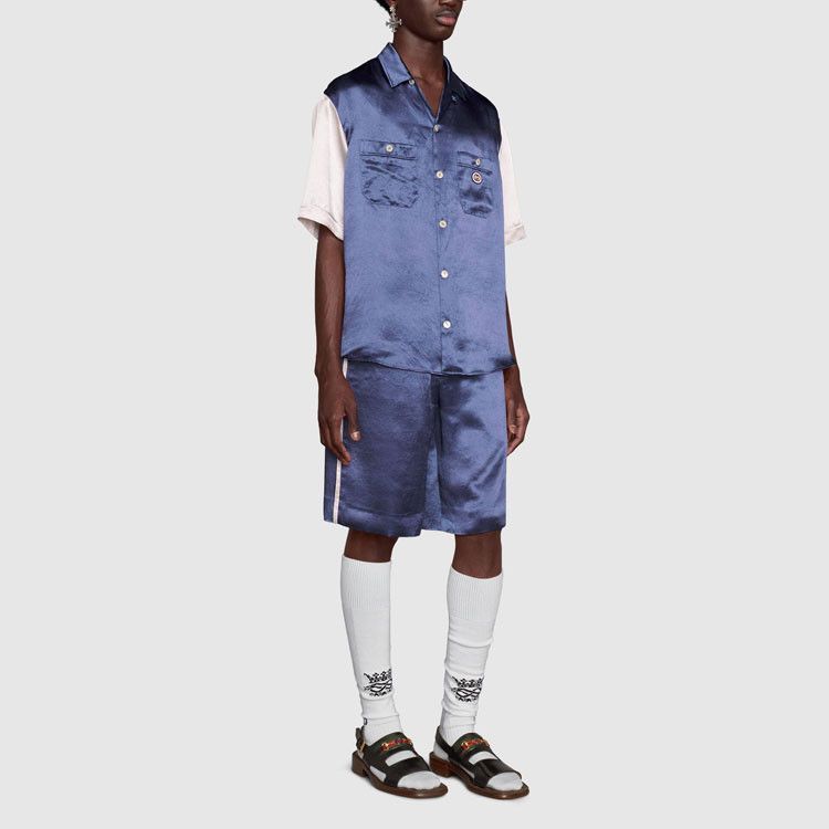 Gucci Gucci Satin Stripe Shorts Size 50 Size US 34 / EU 50 - 10 Thumbnail
