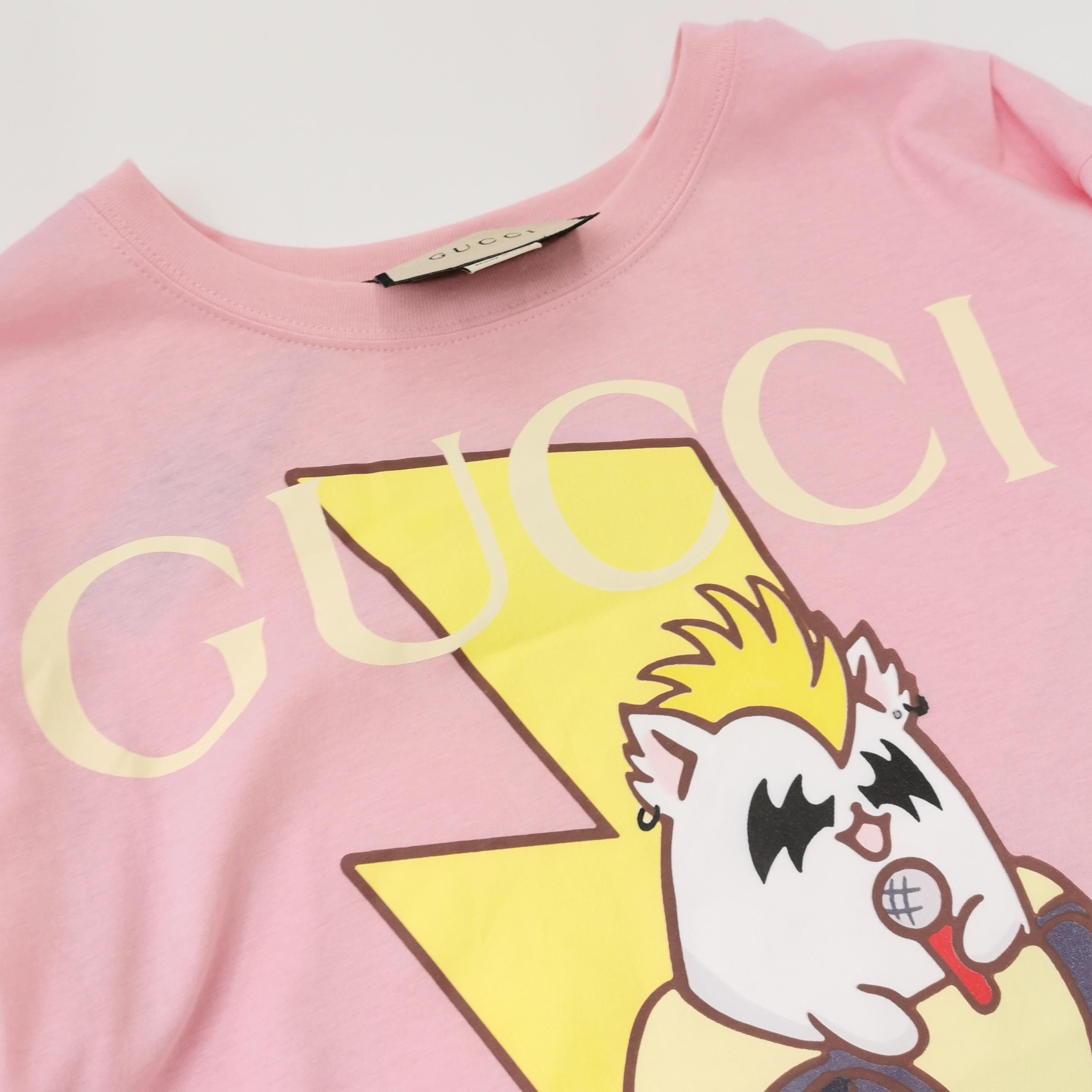Gucci Gucci Lightning Graphic Logo T-Shirt Size M Size US M / EU 48-50 / 2 - 3 Thumbnail