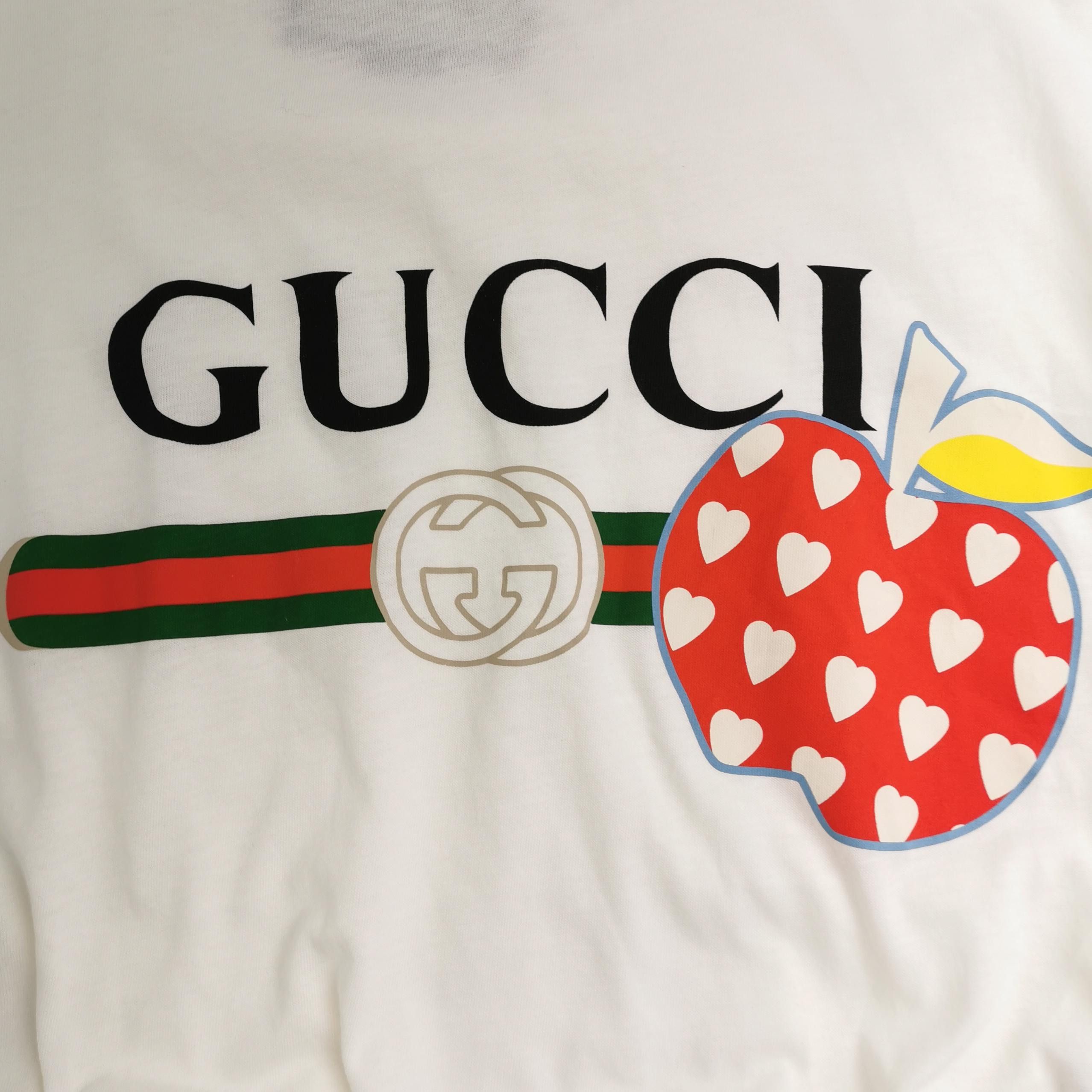Gucci Gucci Apple Heart T-Shirt Size M Size US M / EU 48-50 / 2 - 3 Thumbnail
