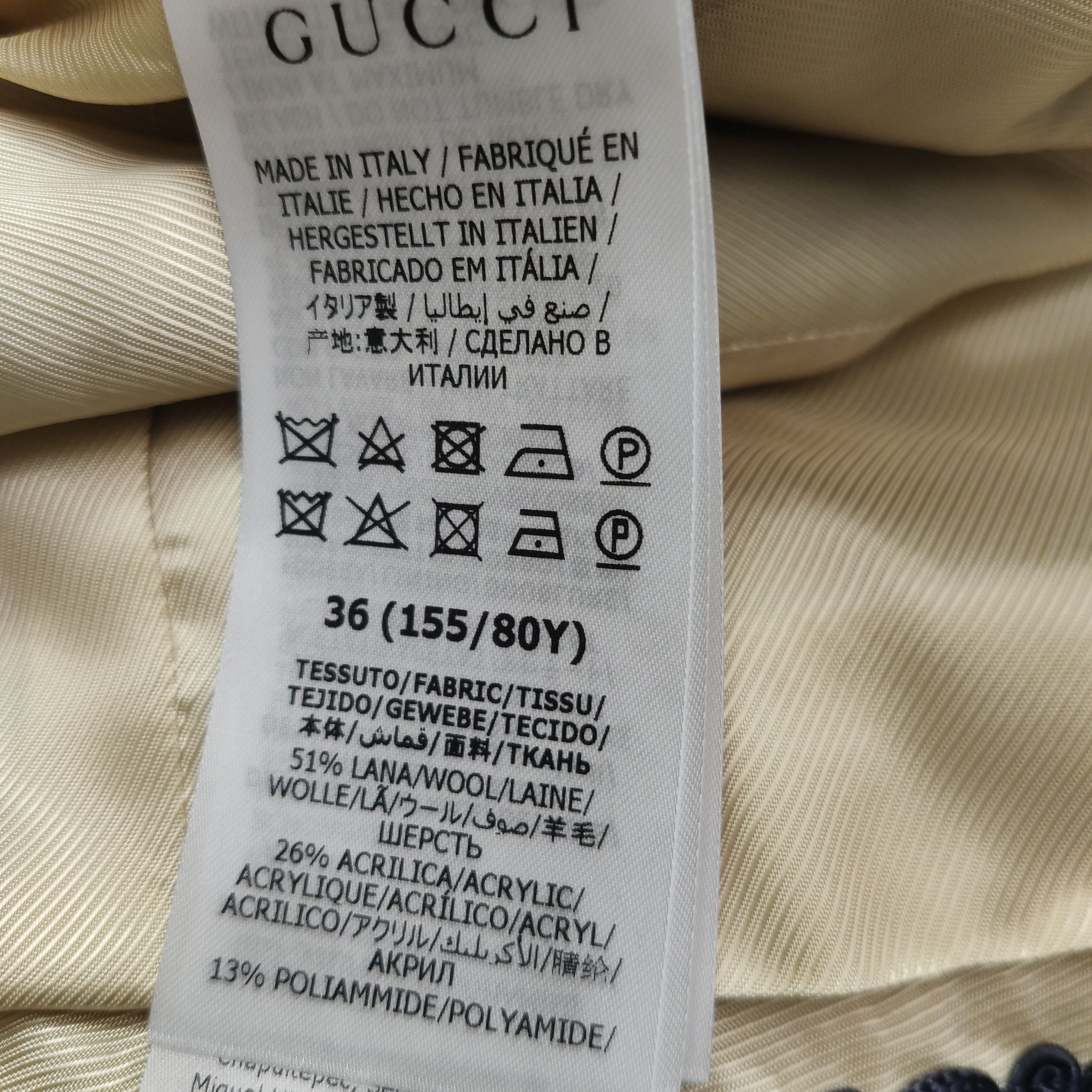 Gucci Gucci Monogram Wool Blend Jacket Size 36 Size XS / US 0-2 / IT 36-38 - 6 Thumbnail