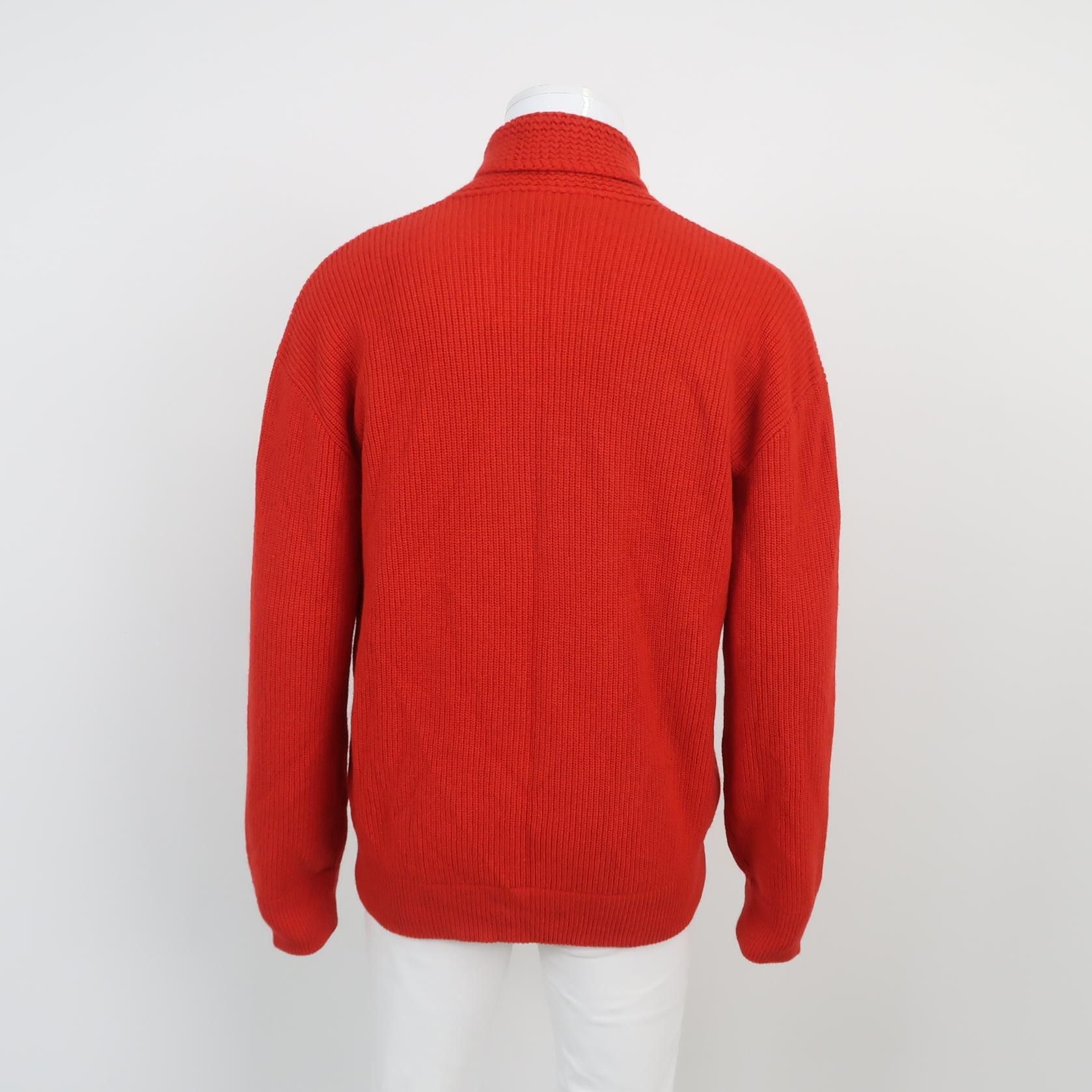 Gucci Gucci Red Wool Logo Cardigan Size XL Size US XL / EU 56 / 4 - 2 Thumbnail