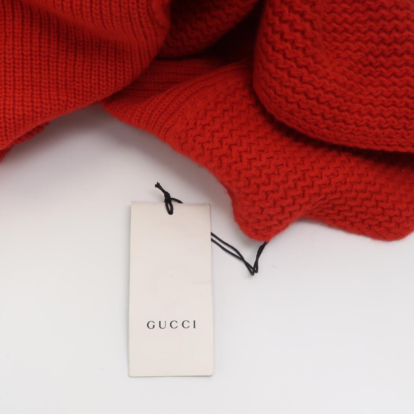Gucci Gucci Red Wool Logo Cardigan Size XL Size US XL / EU 56 / 4 - 4 Thumbnail