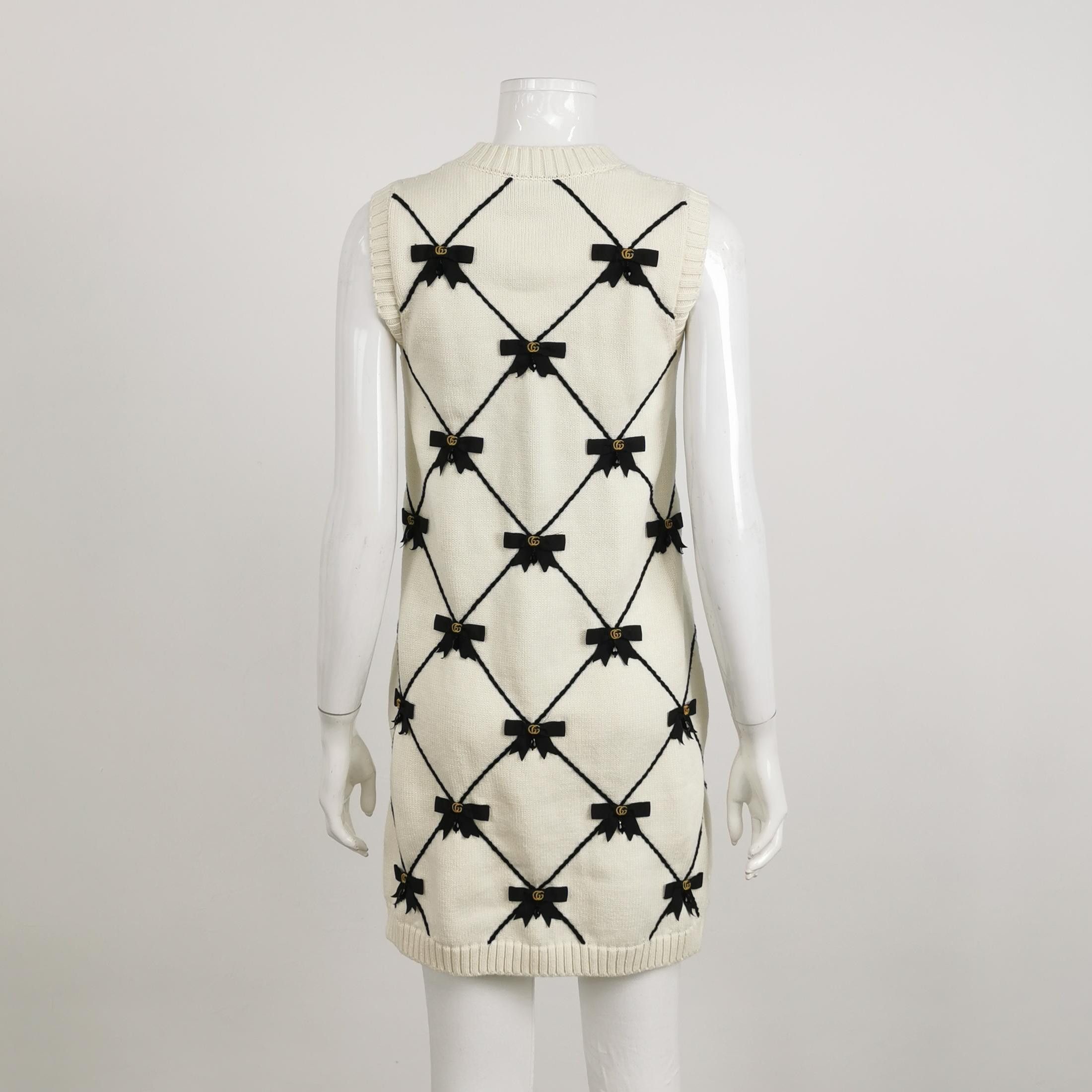 Gucci Gucci Bow Detail Knit Mini Dress Size XS Size XS / US 0-2 / IT 36-38 - 2 Thumbnail