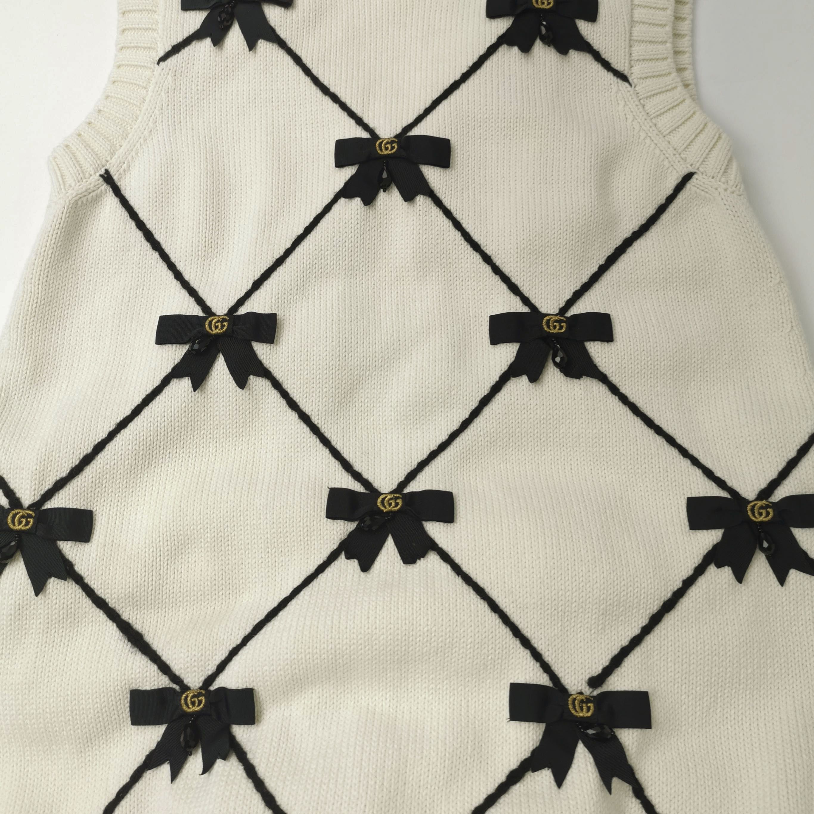 Gucci Gucci Bow Detail Knit Mini Dress Size XS Size XS / US 0-2 / IT 36-38 - 3 Thumbnail