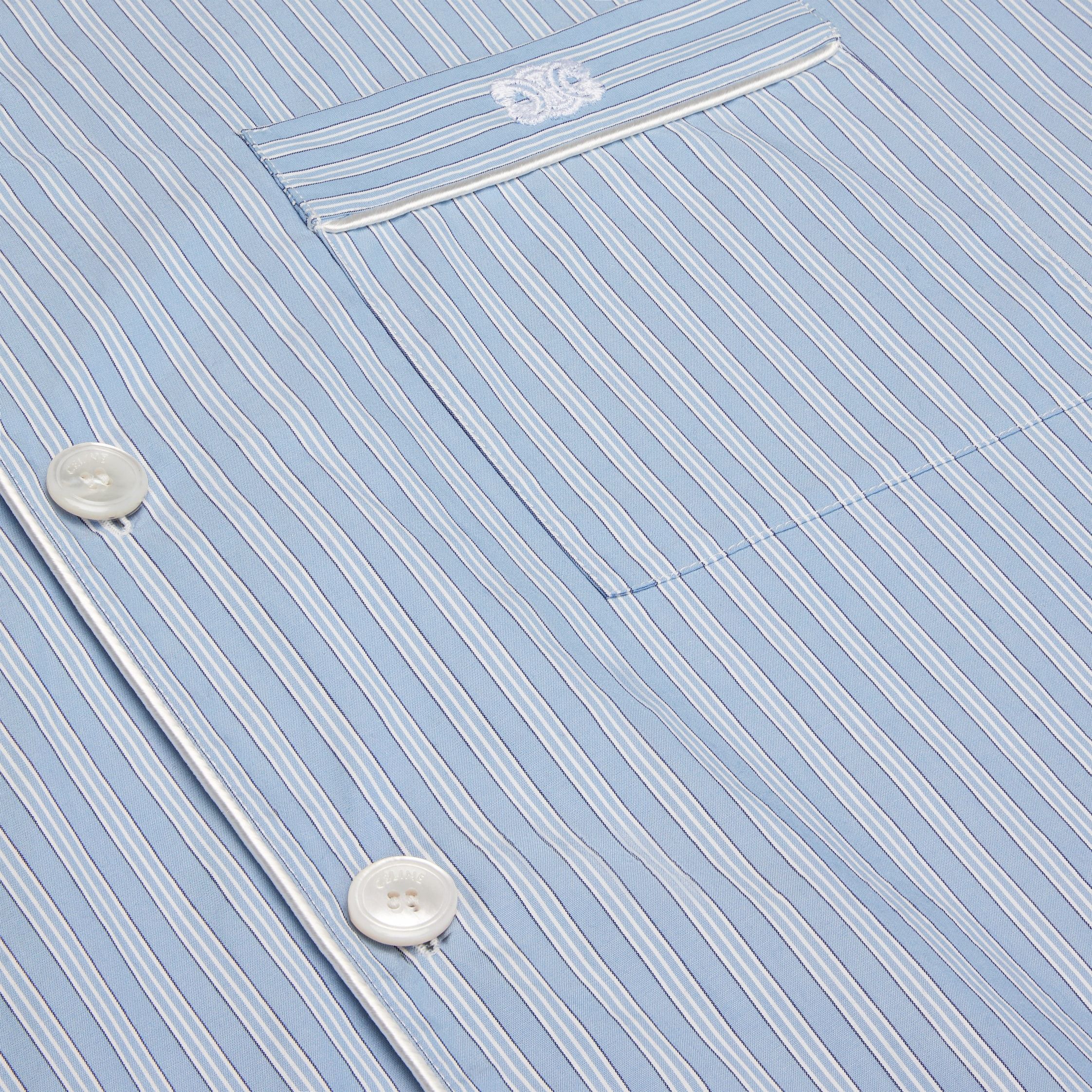 Celine PAJAMA SHIRT IN STRIPED COTTON blue/white Size US XXL / EU 58 / 5 - 4 Thumbnail