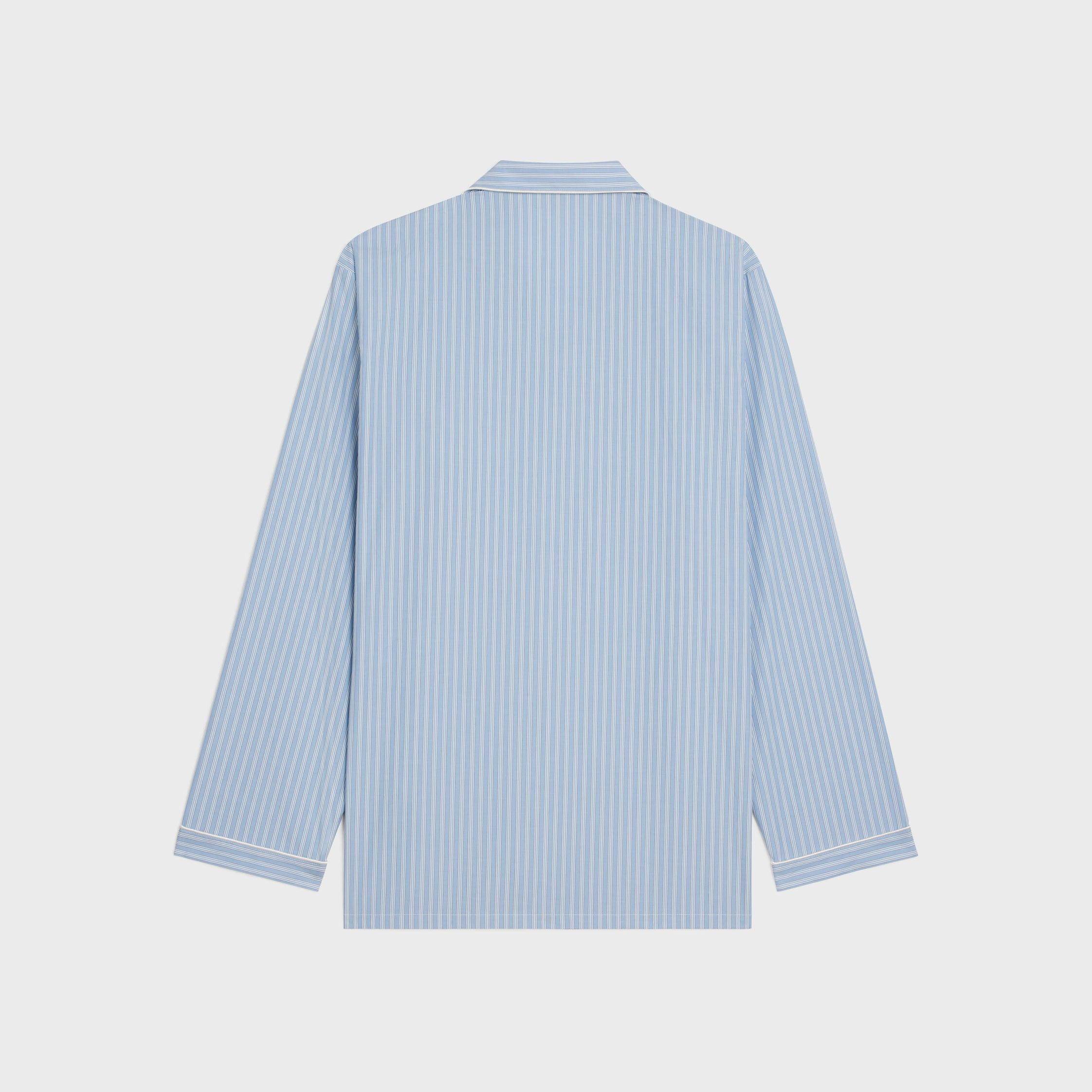 Celine PAJAMA SHIRT IN STRIPED COTTON blue/white Size US XXL / EU 58 / 5 - 2 Thumbnail