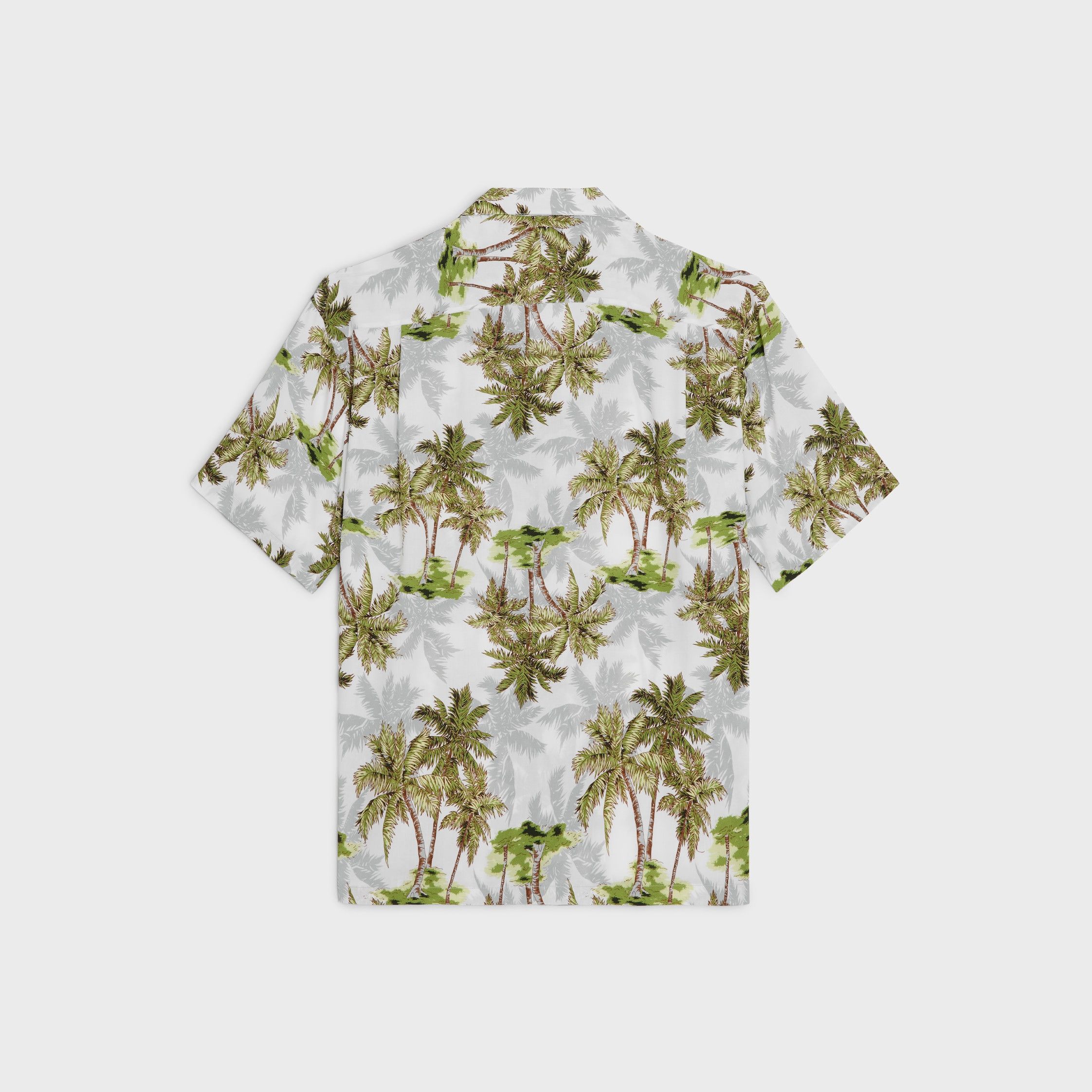 Celine HAWAIIAN SHIRT IN PRINTED VISCOSE white/grey/green Size US XS / EU 42 / 0 - 2 Thumbnail