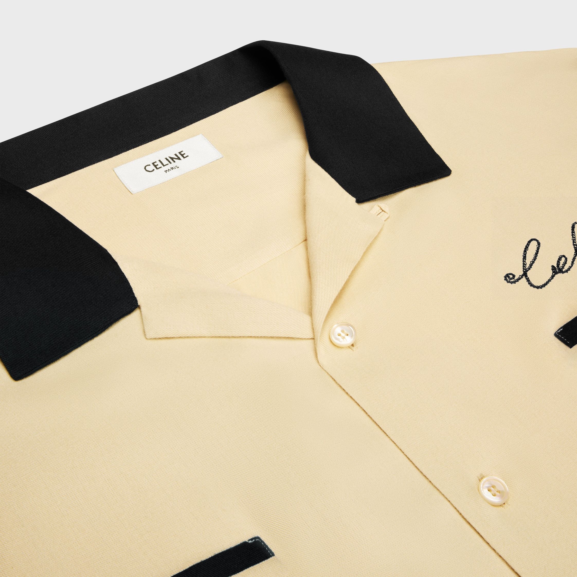 Celine CELINE ROCKABILLY SHIRT IN VISCOS milky beige Size US M / EU 48-50 / 2 - 3 Thumbnail