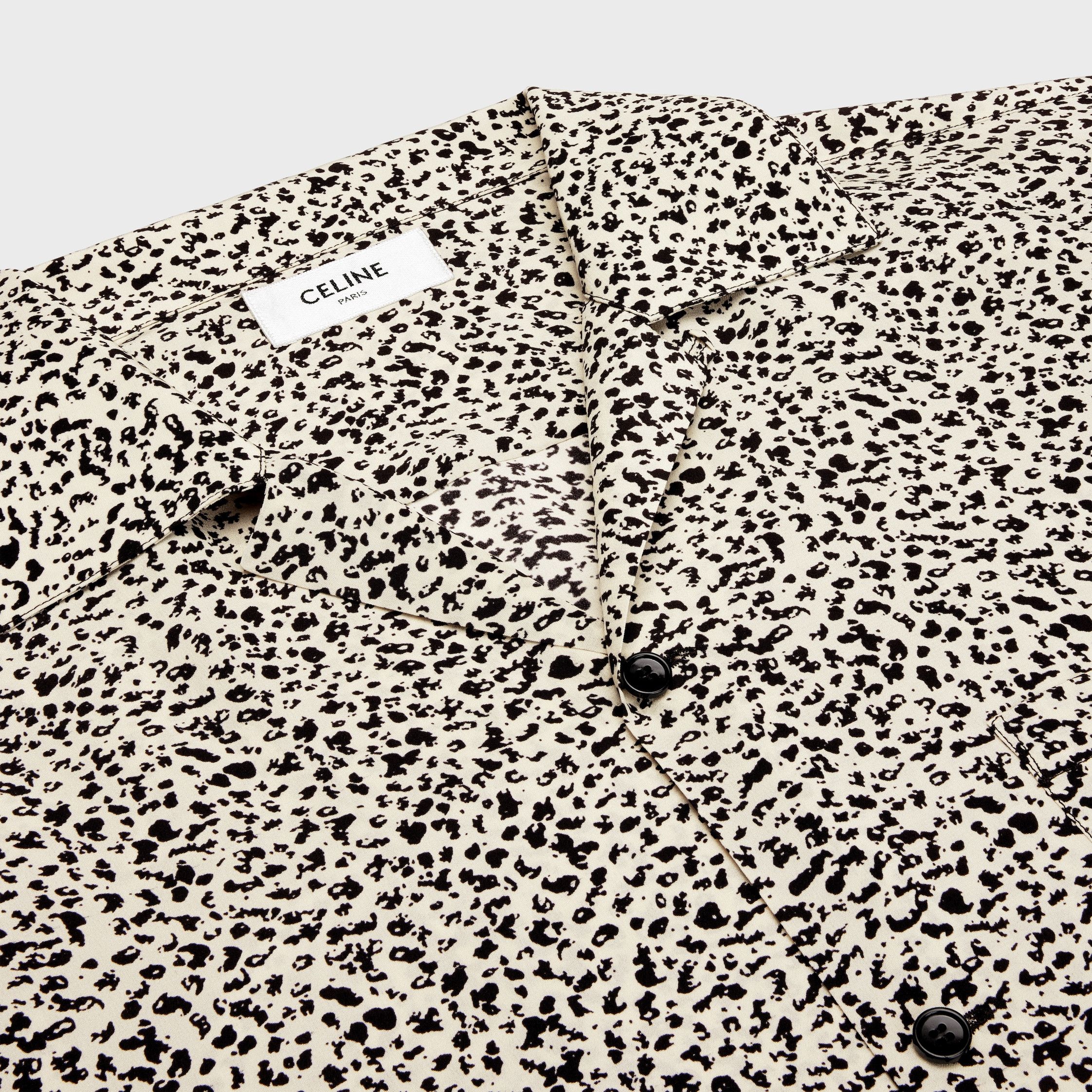 Celine HAWAIIAN SHIRT IN PRINTED CREPE DE CHINE vanilla/black Size US XXL / EU 58 / 5 - 3 Thumbnail