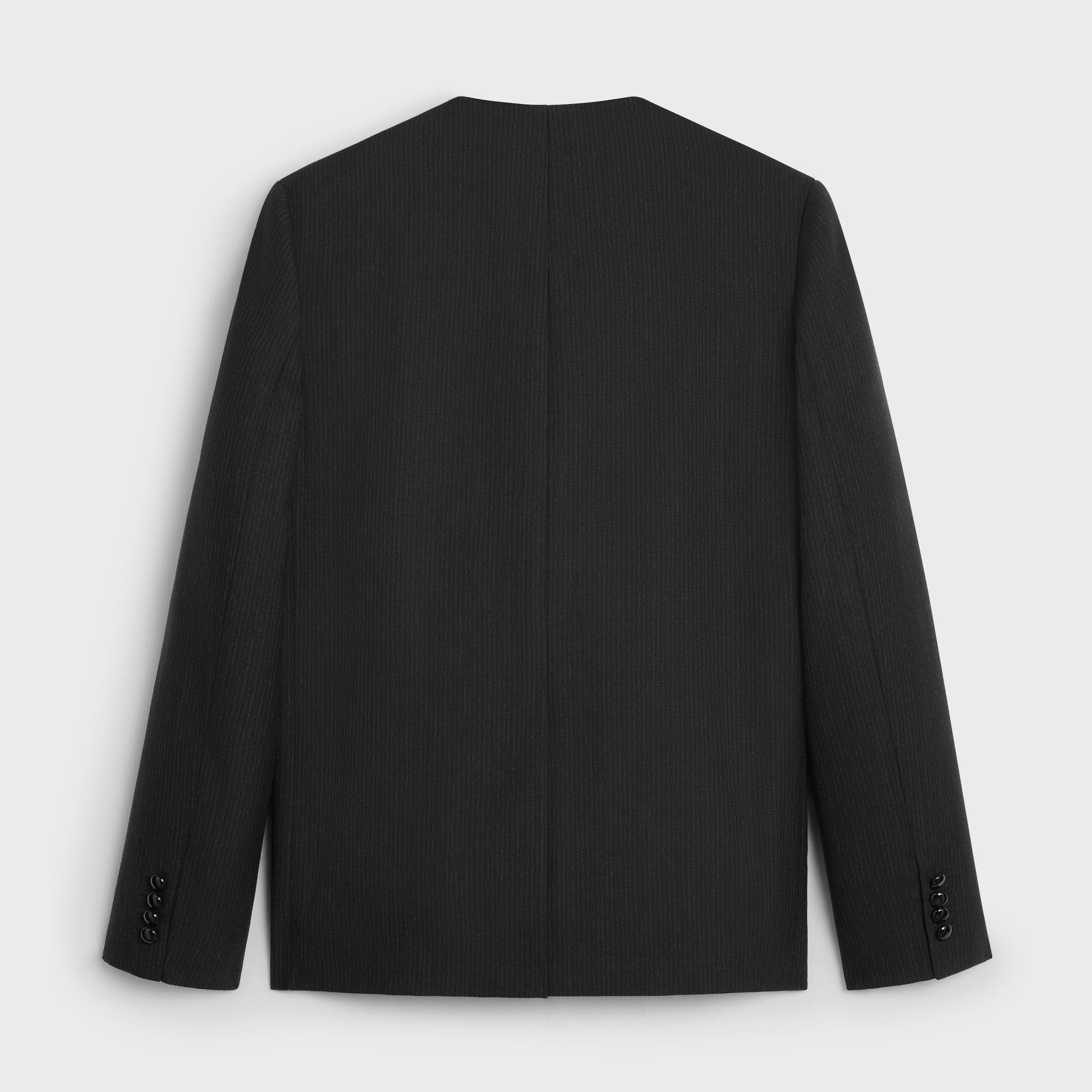 Celine RINGO JACKET IN STRIPED WOOL antracite Size US XS / EU 42 / 0 - 2 Thumbnail