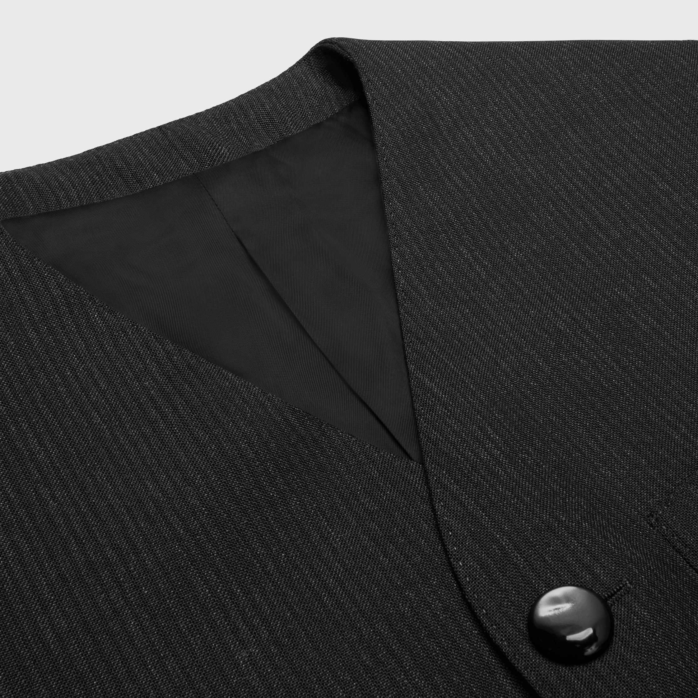 Celine RINGO JACKET IN STRIPED WOOL antracite Size US XXL / EU 58 / 5 - 3 Thumbnail