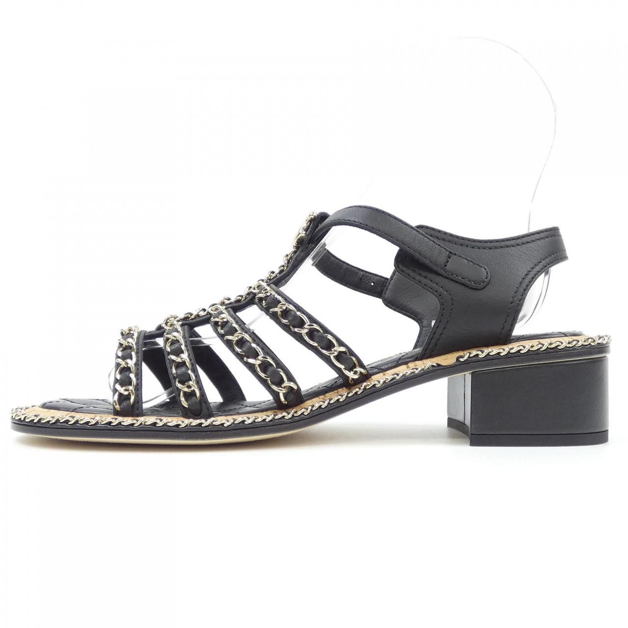 Chanel Chanel Chanel Lambskin Sandals Leather Shoes G45669X01000 DUTY FREE for USA Size ONE SIZE - 2 Thumbnail