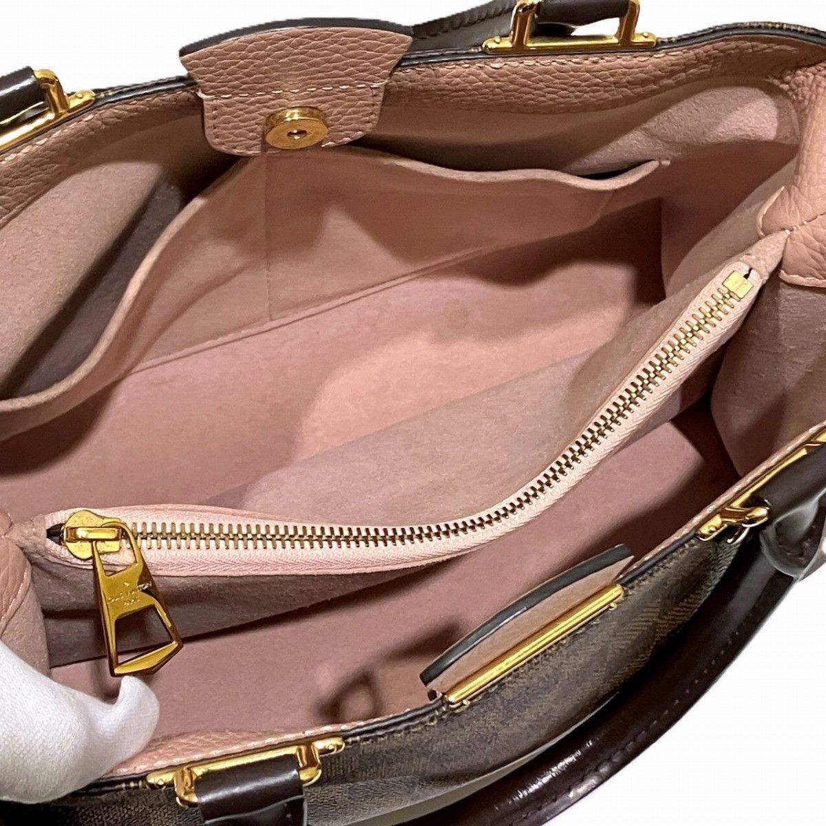 Louis Vuitton Louis Vuitton Louis Vuitton Brittany Damier Handbag Textile Handbag N41674 DUTY FREE for USA Size ONE SIZE - 6 Thumbnail