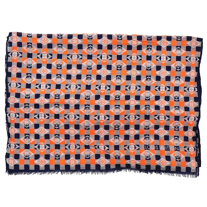 Louis Vuitton Louis Vuitton Louis Vuitton Cotton Stole Textile Scarf 401910 DUTY FREE for USA Size ONE SIZE - 4 Thumbnail