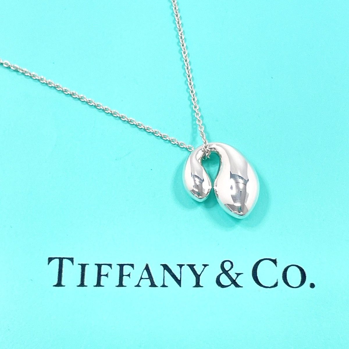 Tiffany & Co. Tiffany & Co. Tiffany & Co. Elsa Peretti Double Teardrop Silver Necklace Precious Metal Necklace DUTY FREE for USA Size ONE SIZE - 2 Thumbnail