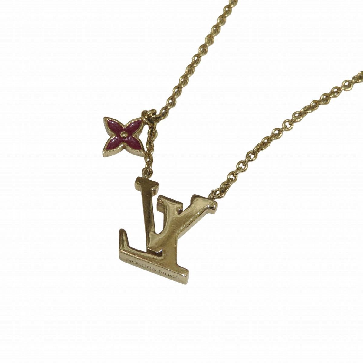 Louis Vuitton Louis Vuitton Louis Vuitton Iconic Logo Necklace Metal Necklace M01736 DUTY FREE for USA Size ONE SIZE - 4 Thumbnail