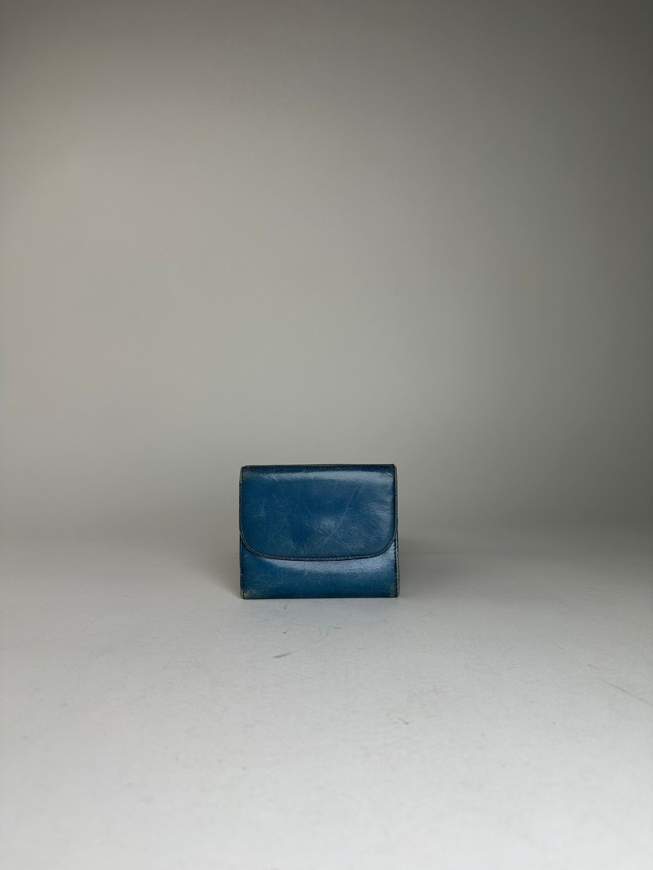 Miu Miu Vintage Pebbled Wallet Blue Size ONE SIZE - 10 Thumbnail