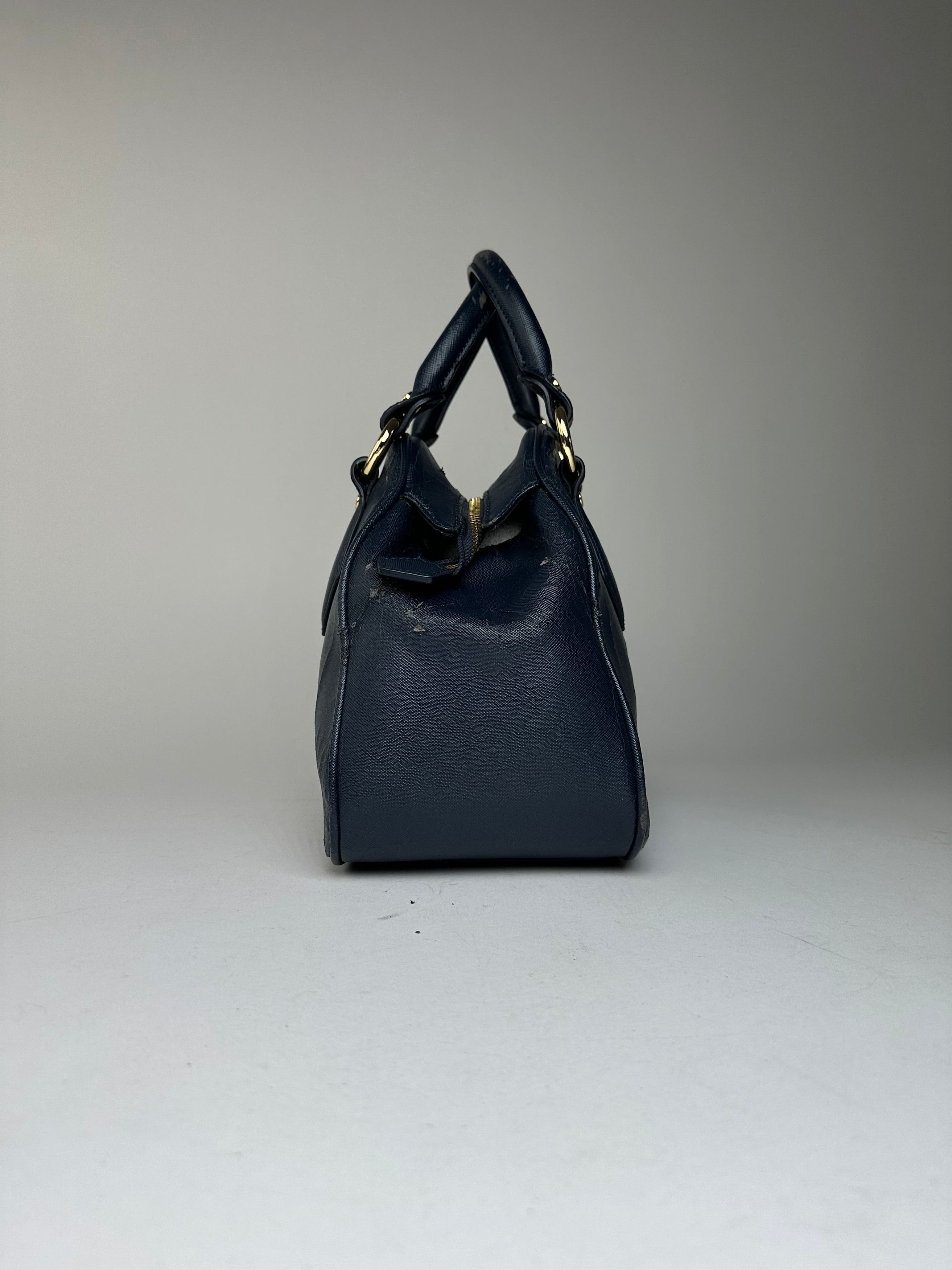 Vivienne Westwood Vintage Leather Handbag Navy Size ONE SIZE - 4 Thumbnail