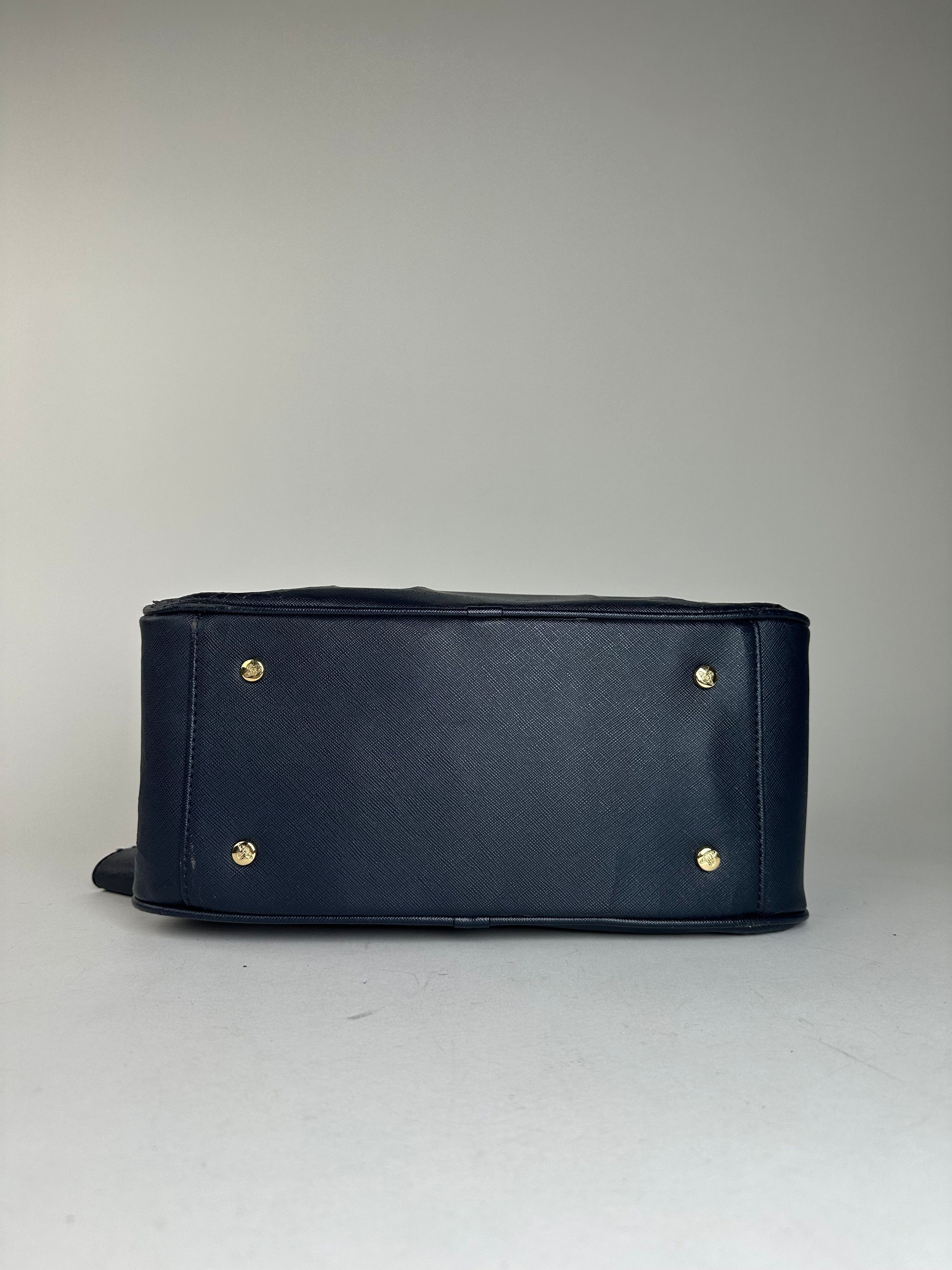 Vivienne Westwood Vintage Leather Handbag Navy Size ONE SIZE - 8 Thumbnail