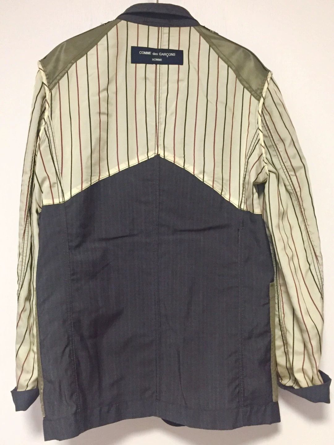 Rei Kawakubo Comme des Garcons Striped Wool Blazer Size US M / EU 48-50 / 2 - 3 Thumbnail