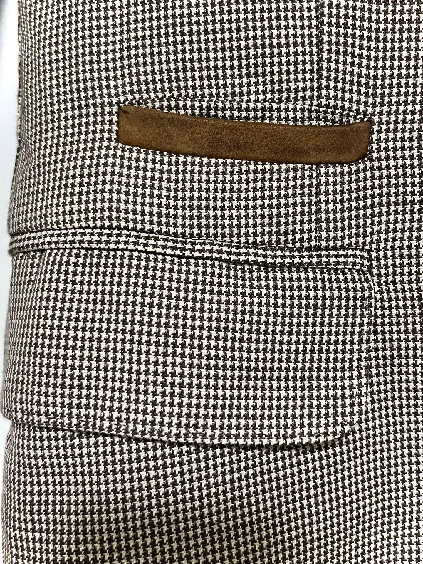 Massimo Dutti Massimo Dutti Brown Herringbone Cotton-Linen Blazer Size US M / EU 48-50 / 2 - 5 Thumbnail