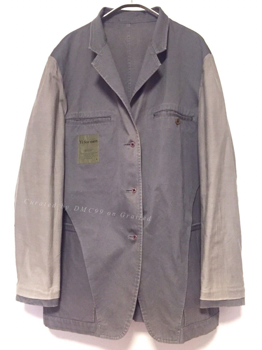 Yohji Yamamoto Yohji Yamamoto Y's Gray Workwear Blazer Size US L / EU 52-54 / 3 - 3 Thumbnail