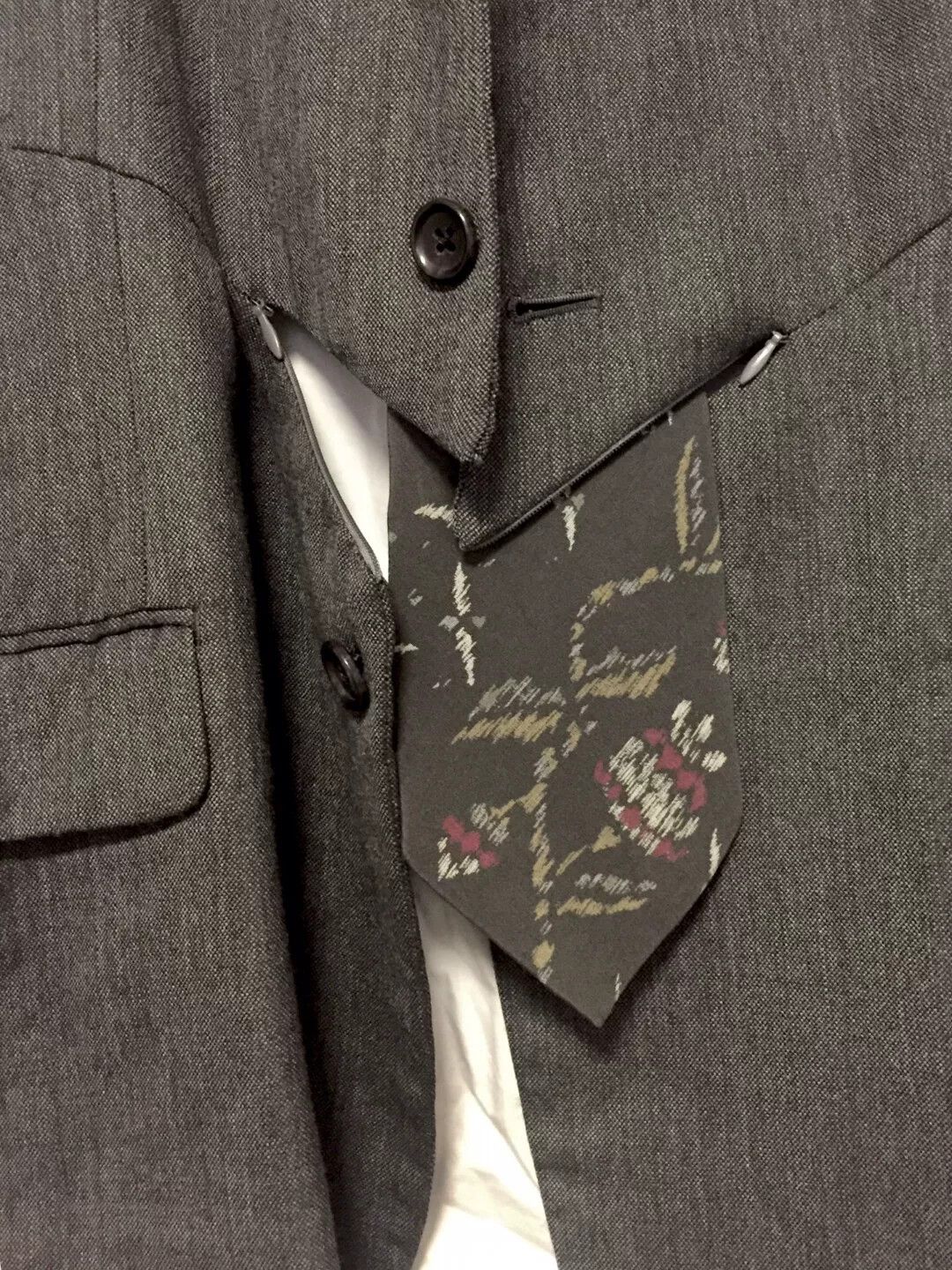 Yohji Yamamoto Yohji Yamamoto Y's Men's Gray Wool Suit Size US M / EU 48-50 / 2 - 5 Thumbnail