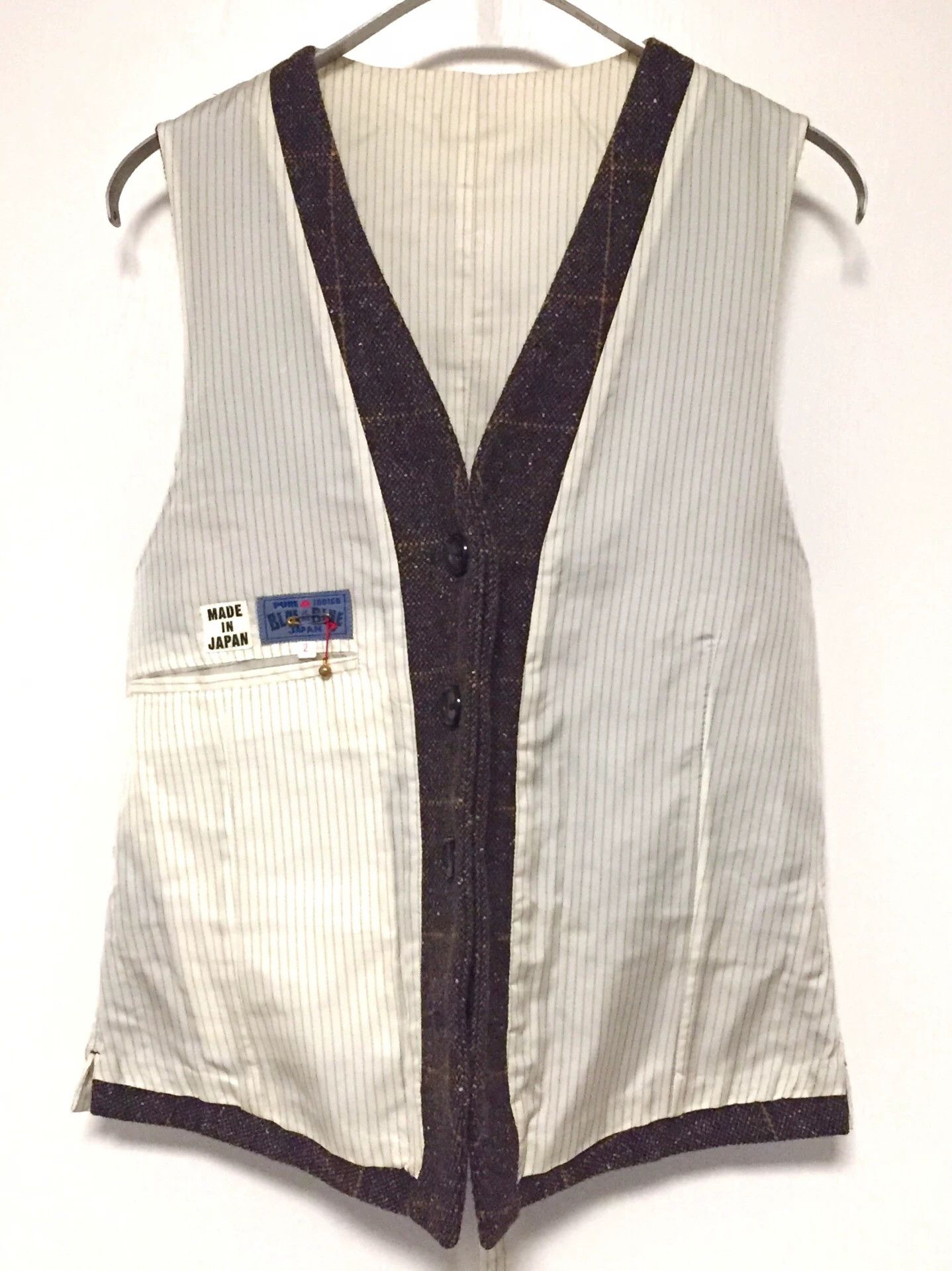 Blue Blue Japan BlueBlue Tweed Suit Vest Size US M / EU 48-50 / 2 - 8 Thumbnail