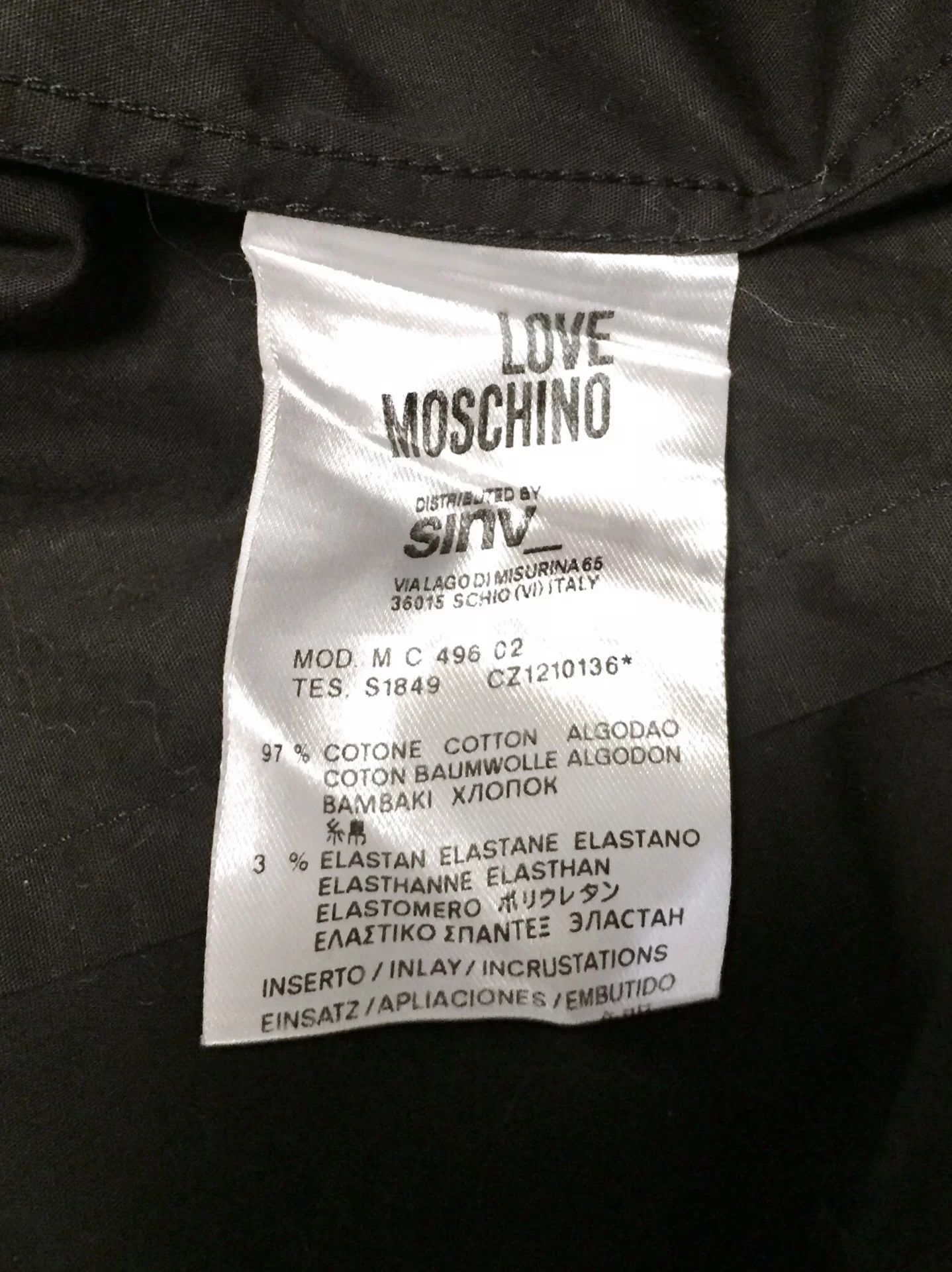 Moschino Moschino Black Embroidered Shirt Size US S / EU 44-46 / 1 - 8 Thumbnail