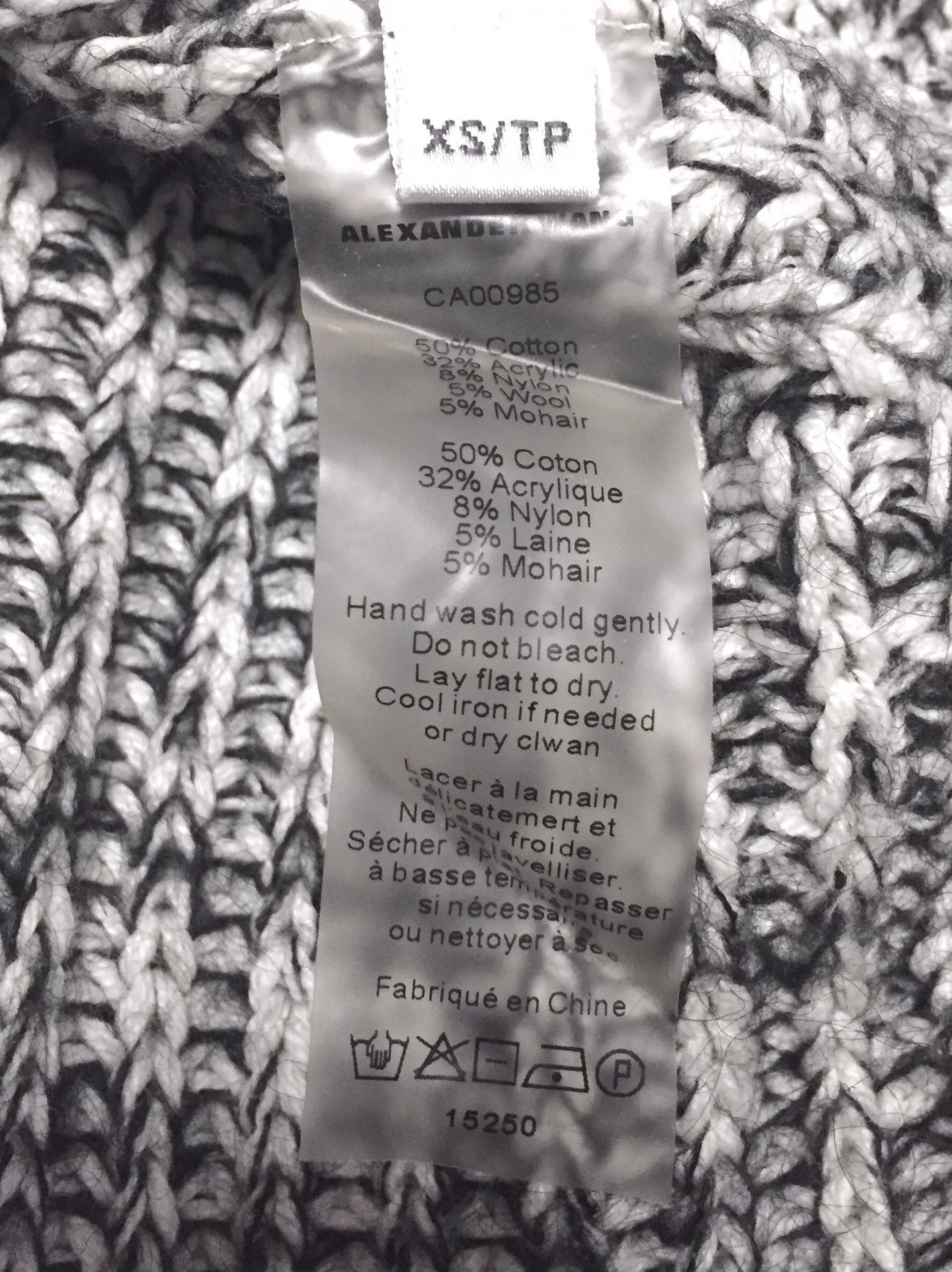 Alexander Wang Alexander Wang Black White Mixed Sweater Size XS / US 0-2 / IT 36-38 - 6 Thumbnail