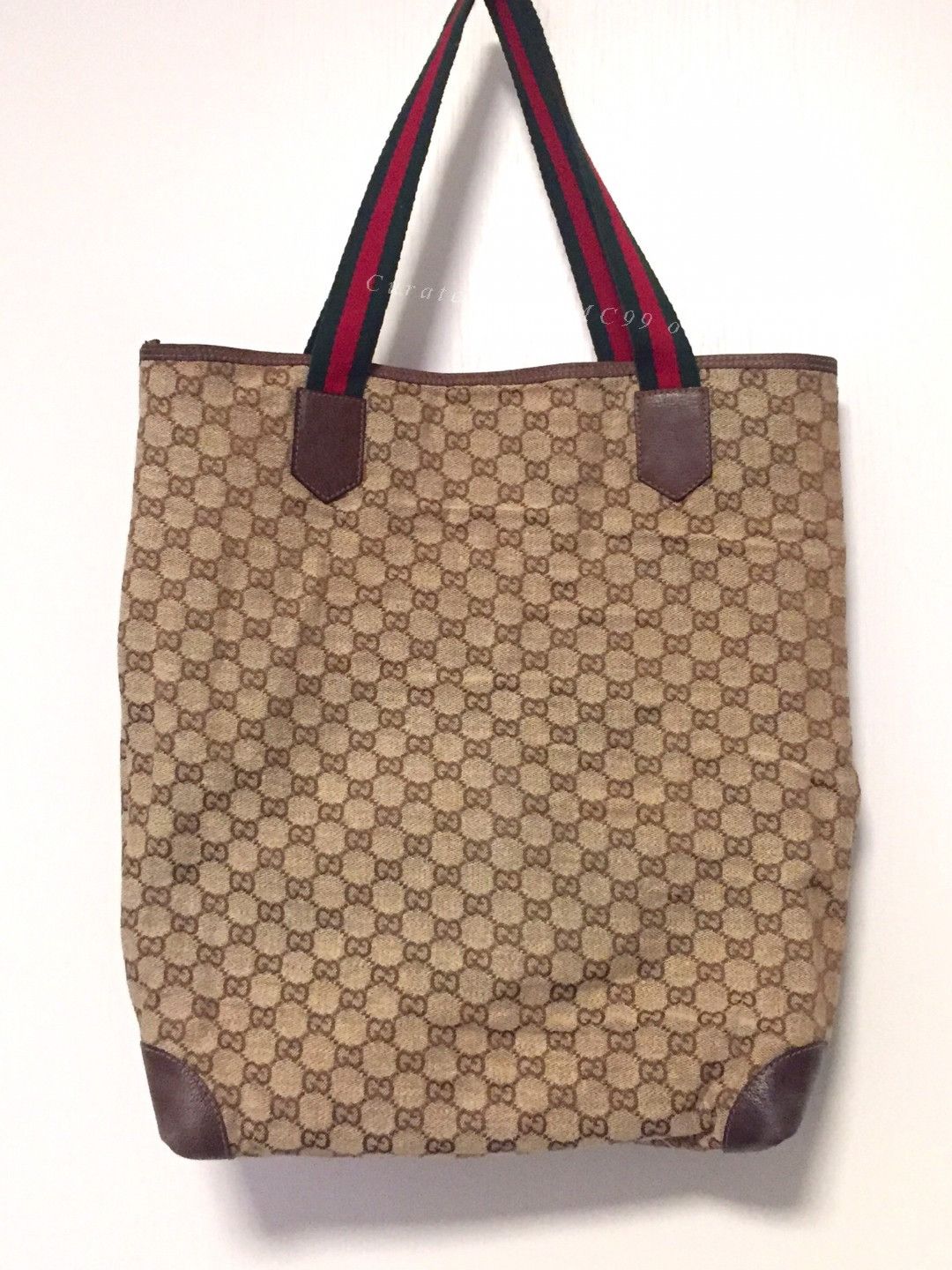 Gucci Gucci Logo Fabric Tote Bag Size ONE SIZE - 4 Thumbnail