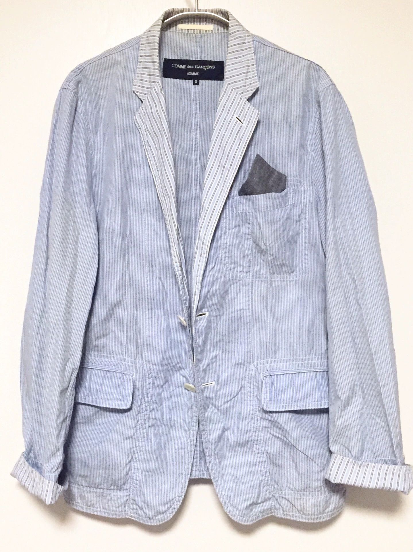 Comme des Garcons Comme des Garcons Stripe Pleated Blazer Size US S / EU 44-46 / 1 - 2 Thumbnail