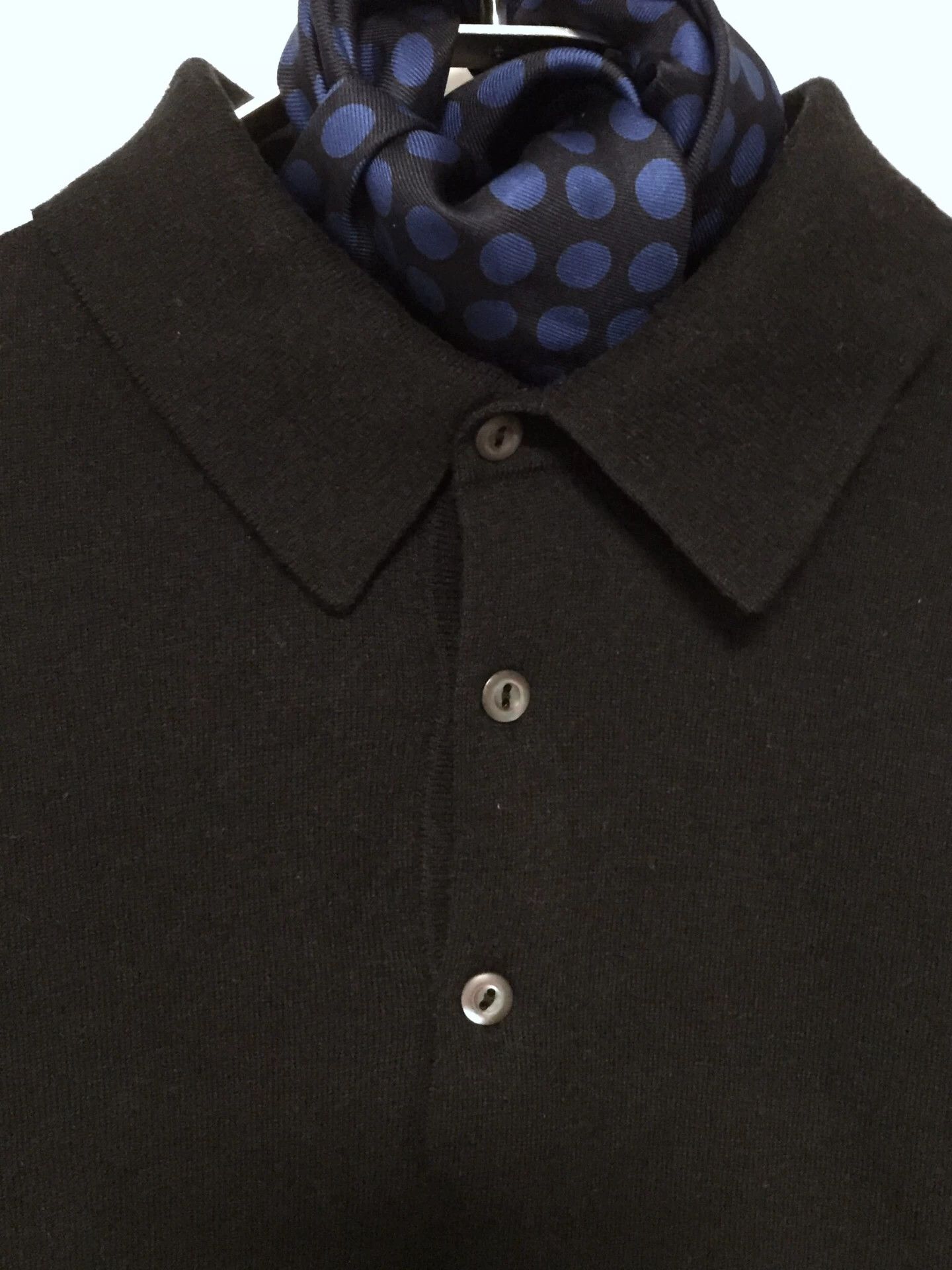 Hugo Boss Hugo Boss Black Polo Knit Sweater Size US M / EU 48-50 / 2 - 2 Thumbnail