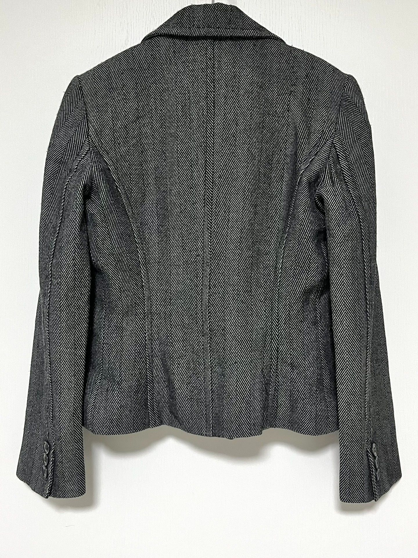 MAX&Co. Max Co. Herringbone Wool-Cotton Blazer Size M / US 6-8 / IT 42-44 - 3 Thumbnail