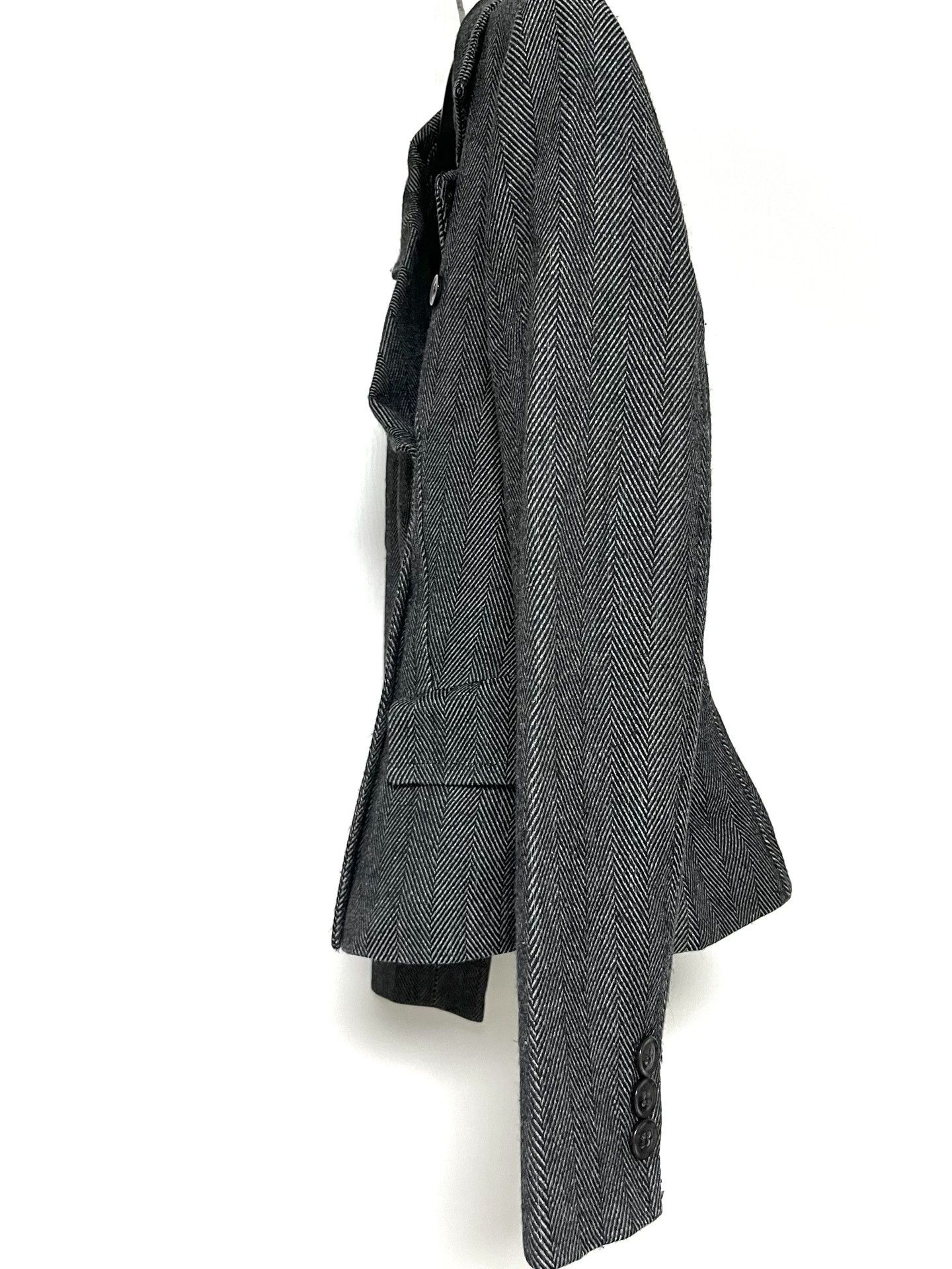 MAX&Co. Max Co. Herringbone Wool-Cotton Blazer Size M / US 6-8 / IT 42-44 - 4 Thumbnail