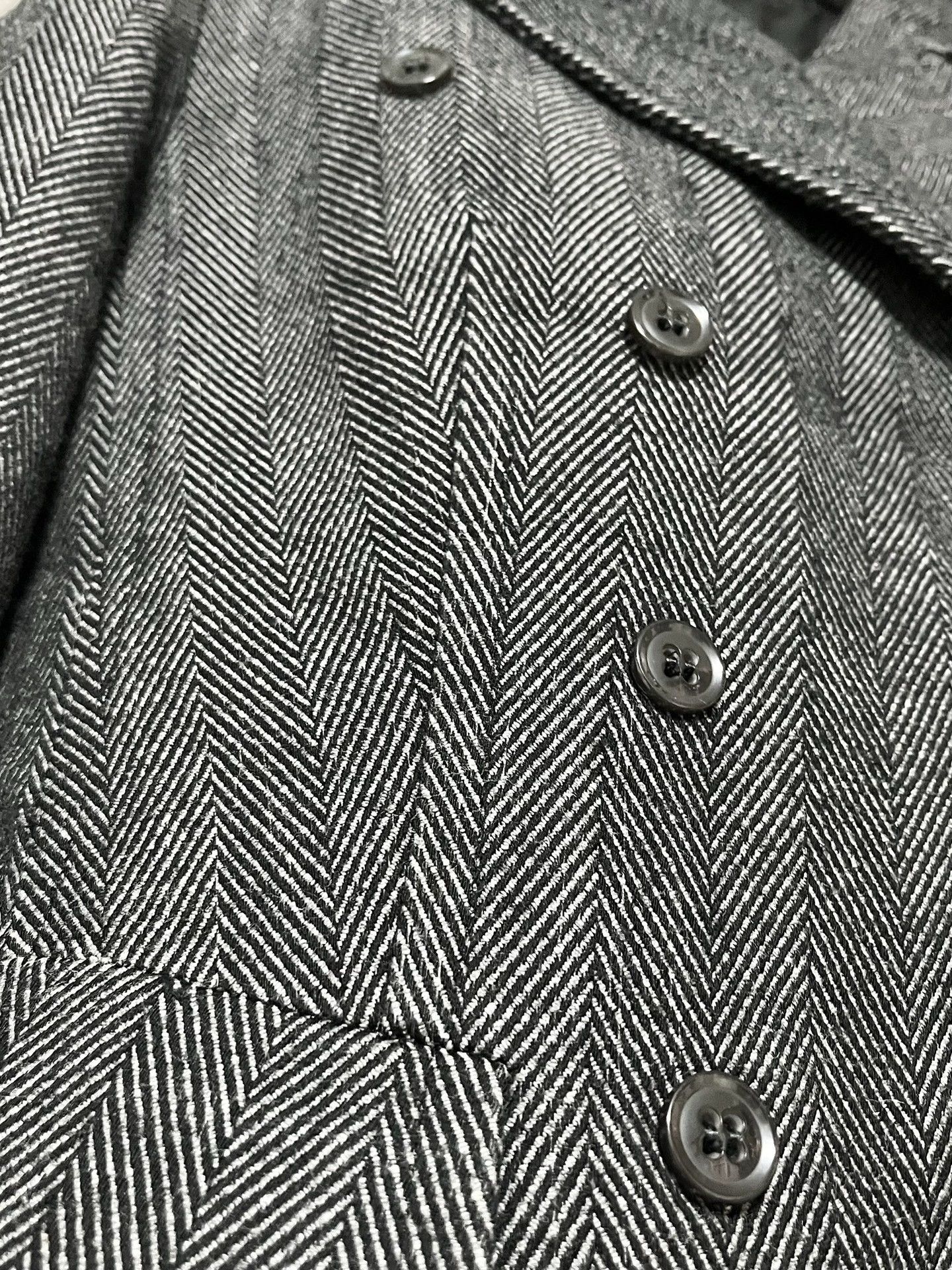 MAX&Co. Max Co. Herringbone Wool-Cotton Blazer Size M / US 6-8 / IT 42-44 - 5 Thumbnail
