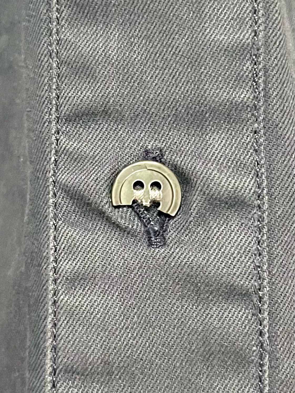 Acne Studios Acne Studios Navy Gray Workwear Shirt Size US M / EU 48-50 / 2 - 9 Thumbnail