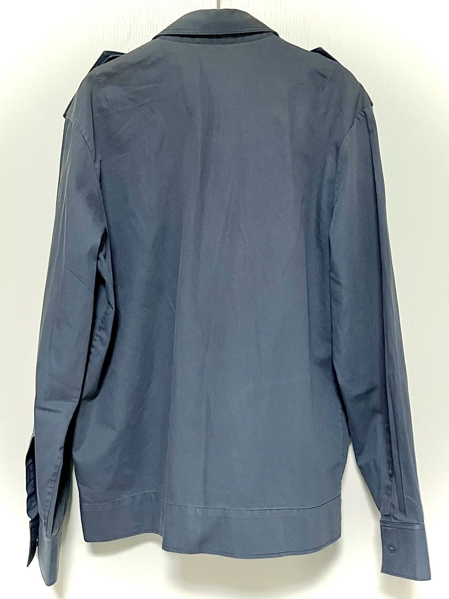 Acne Studios Acne Studios Navy Gray Workwear Shirt Size US M / EU 48-50 / 2 - 4 Thumbnail