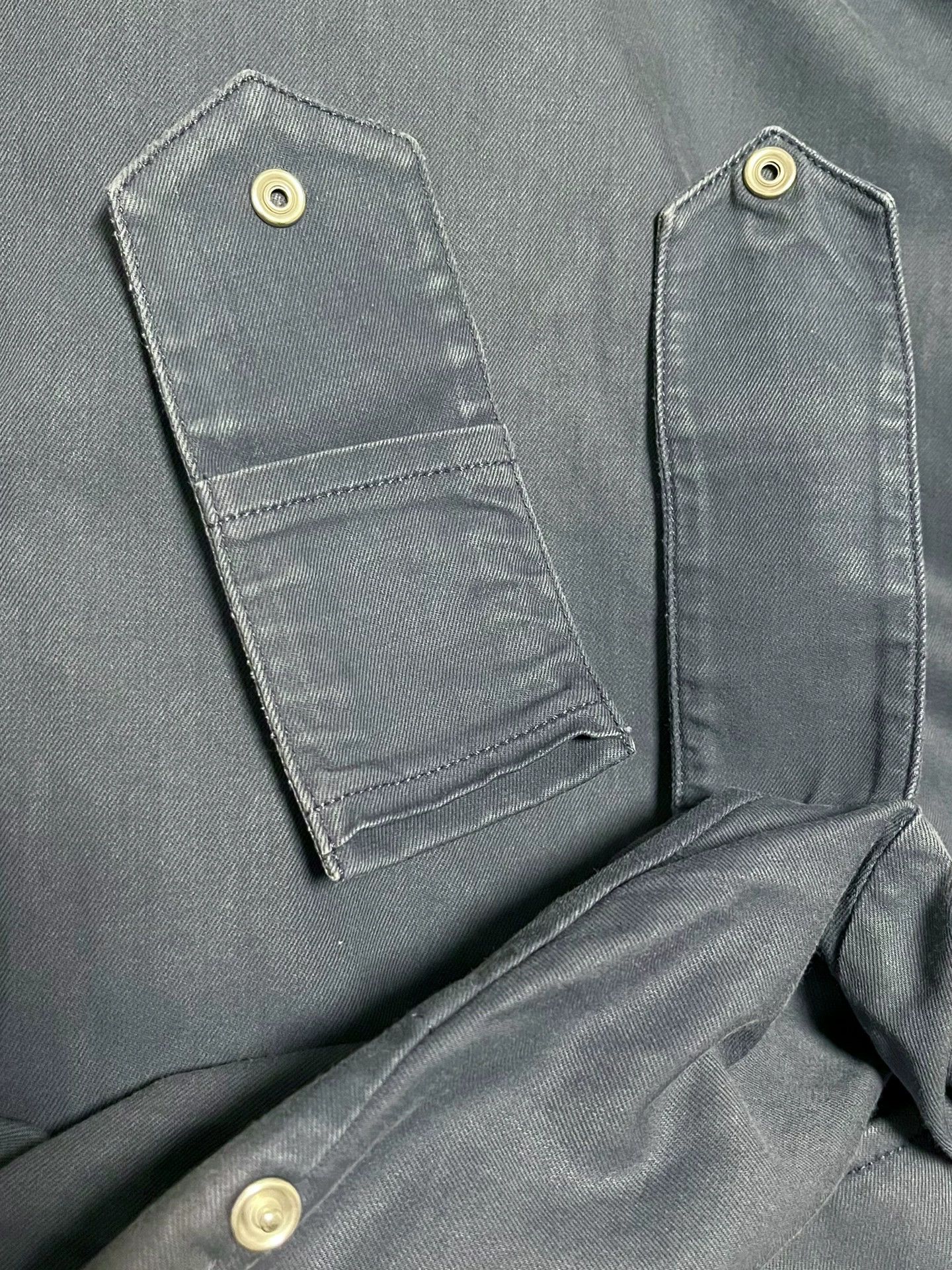 Acne Studios Acne Studios Navy Gray Workwear Shirt Size US M / EU 48-50 / 2 - 5 Thumbnail