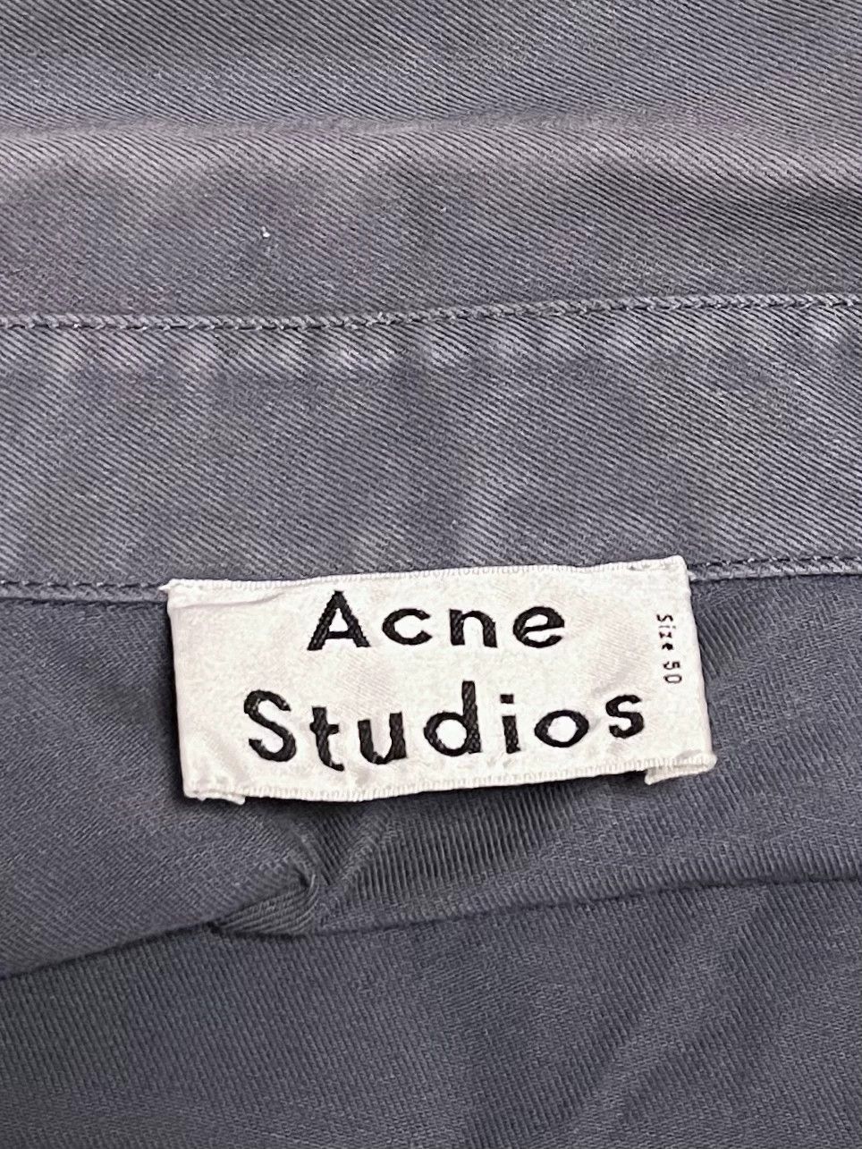 Acne Studios Acne Studios Navy Gray Workwear Shirt Size US M / EU 48-50 / 2 - 3 Thumbnail