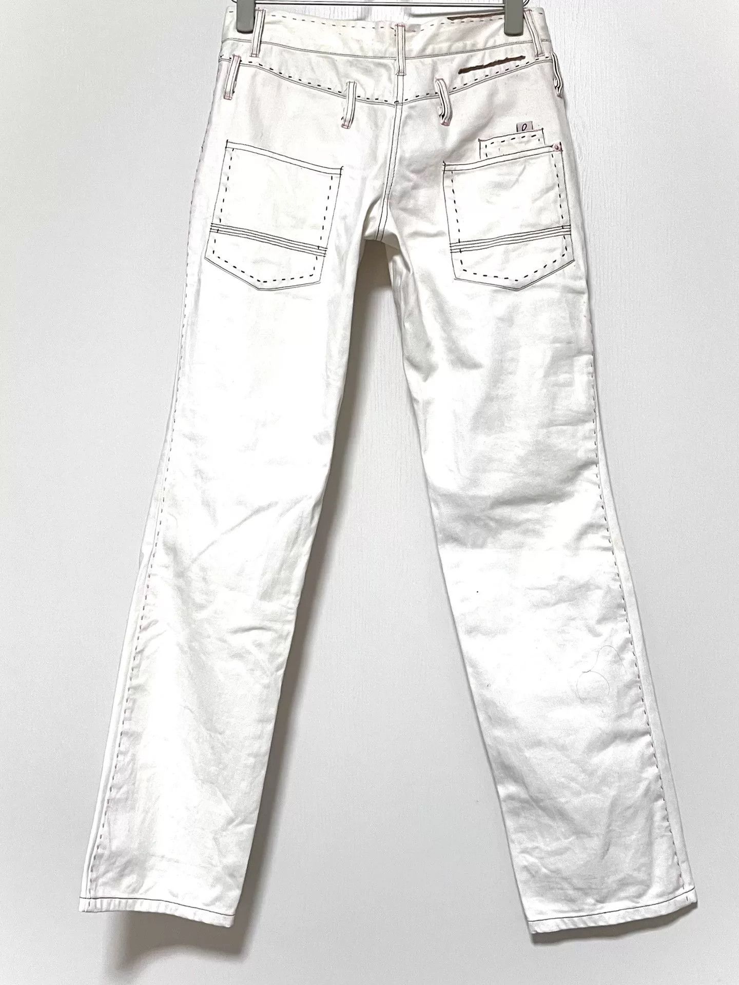 Paul Smith Paul Smith White Jeans with Pink Sashiko Size 36" / US 14 / IT 50 - 5 Thumbnail
