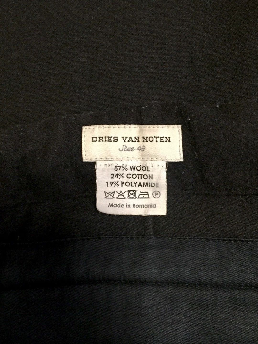 Dries Van Noten Dries Van Noten Black Wool Trousers Size US 32 / EU 48 - 2 Thumbnail