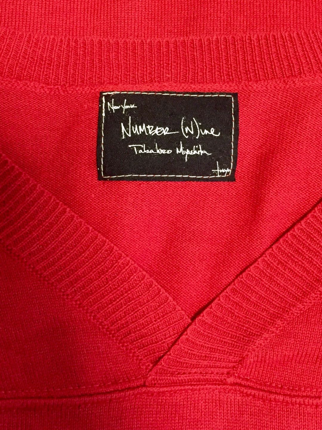 DEN IM by SIKI IM Number (N)ine 2006SS Archive Red 3/4 Sleeve Knit Size US M / EU 48-50 / 2 - 6 Thumbnail